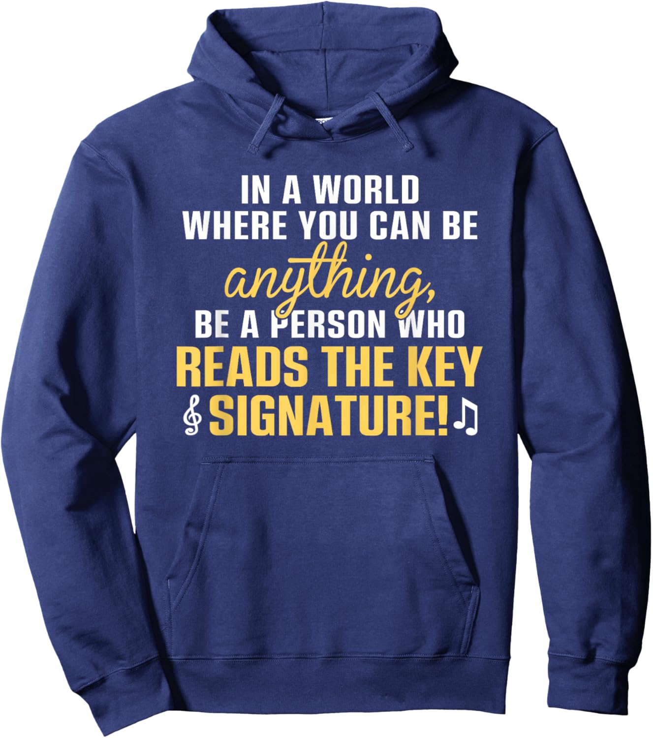 Adult Music Theory , Black, Small, Short Sleeve Hoodie - Hoodie | Navy