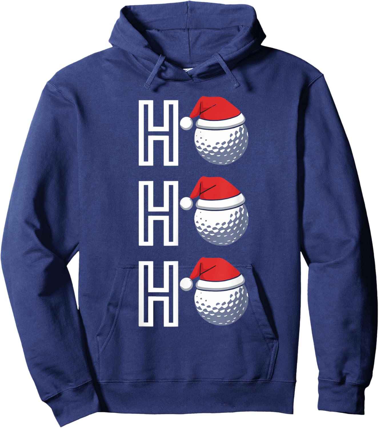Ho Ho Ho Matching Christmas Golf Pajamas Golf Lover Golfer Hoodie - Hoodie | Navy
