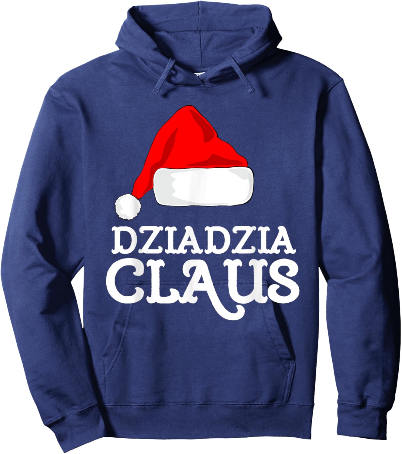 Dziadzia Claus Christmas Santa's Hat Pajama Family Xmas Hoodie - Hoodie | Navy