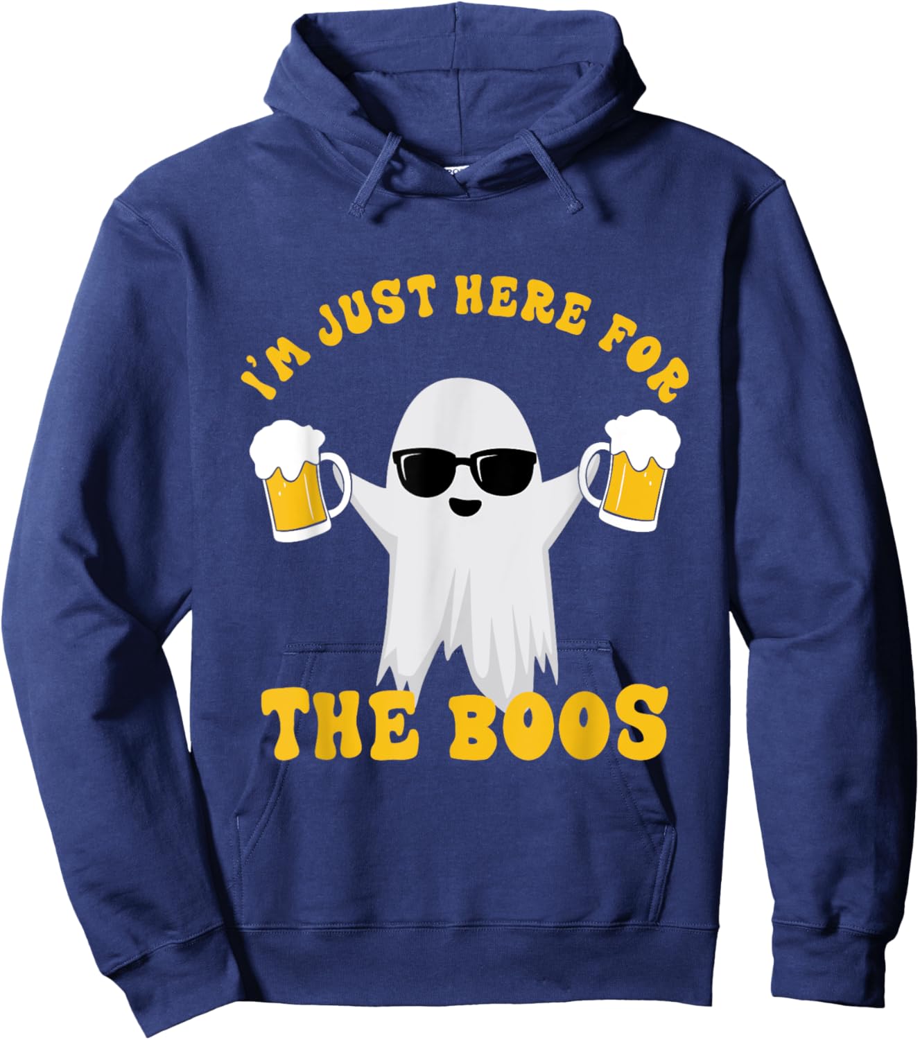 I’m Just Here For The Boos Funny Ghost Halloween Men Women Hoodie - Hoodie | Navy