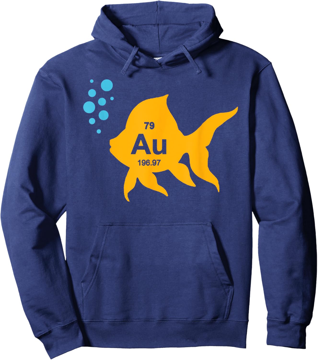 Funny Chemistry Periodic Table Elemental Gold Fish Hoodie - Hoodie | Navy
