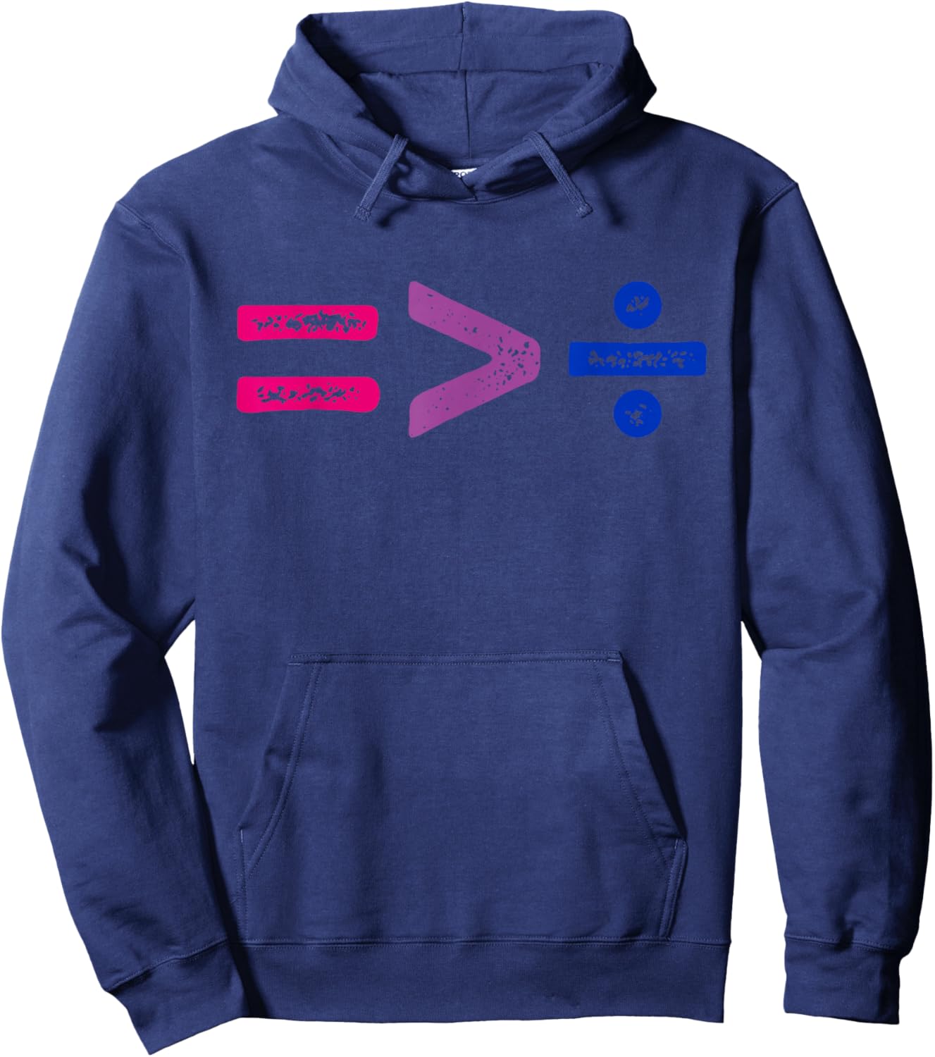 Equality Is Greater Than Division Simple Equation Bisexual Hoodie - Hoodie | Navy