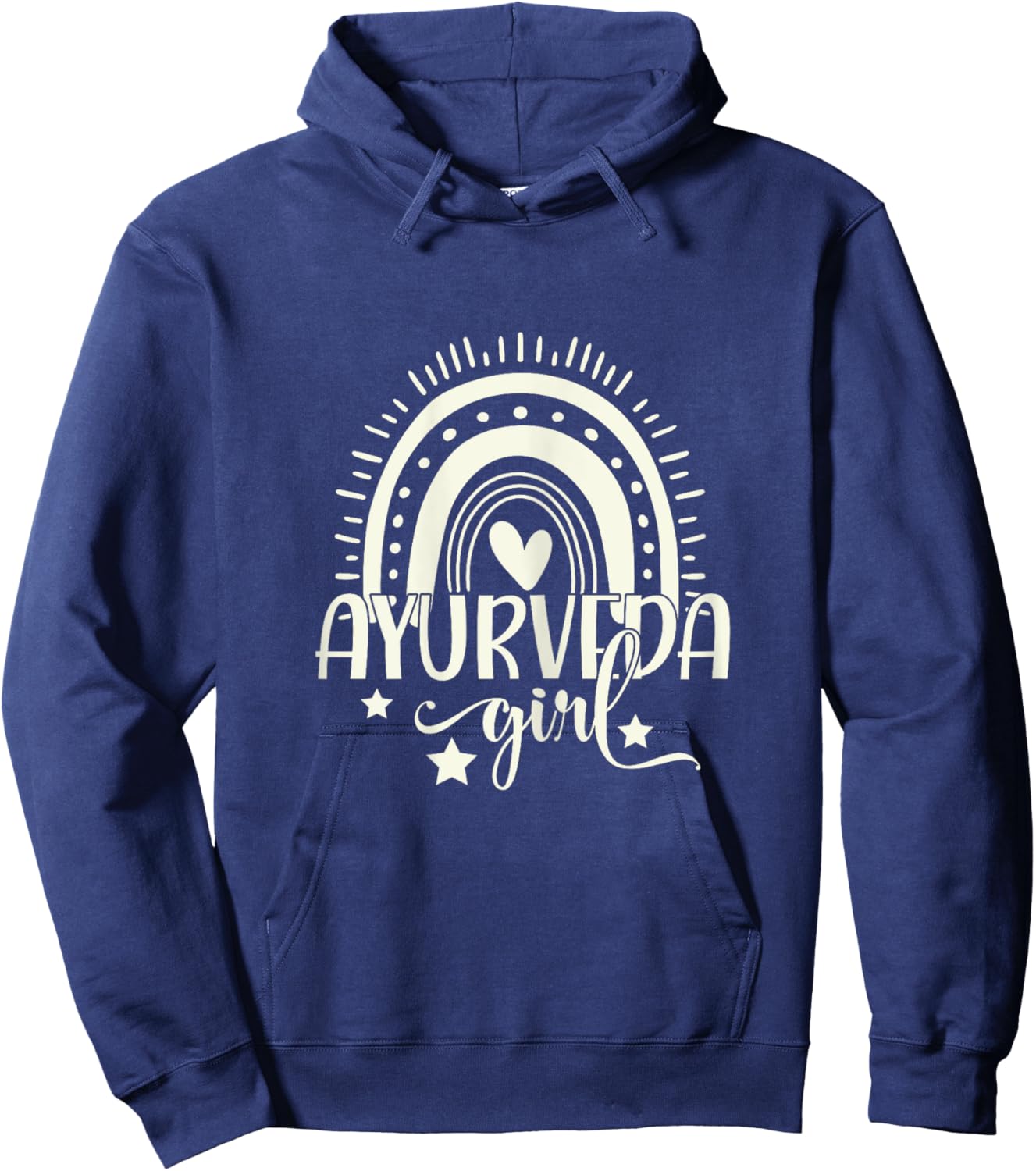 Ayurveda Girl Indian Medicine Holistic Dosha Yoga Wellness Hoodie - Hoodie | Navy