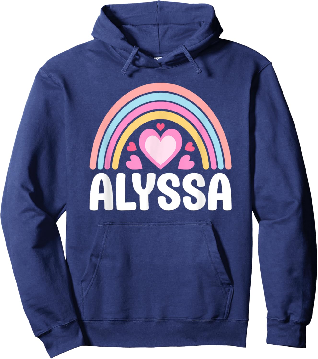 I Love Alyssa Cute Alyssa Lover Hoodie - Hoodie | Navy