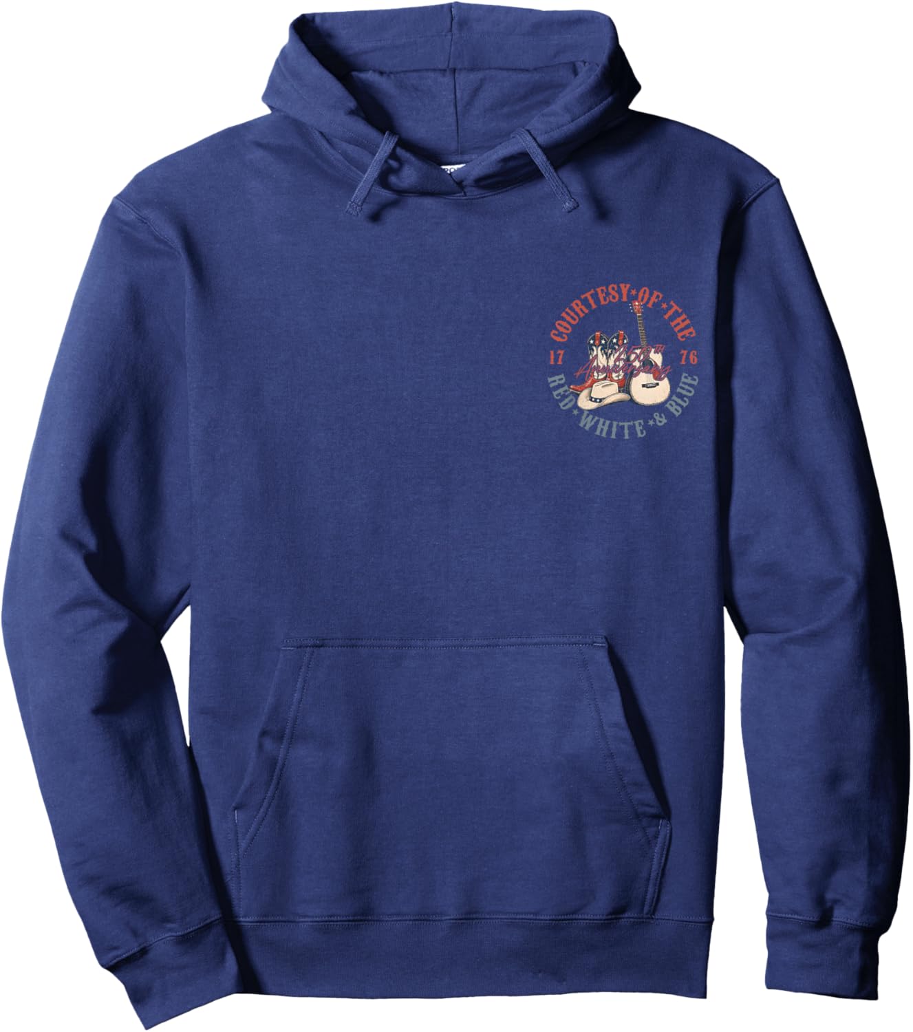 We'll Put A Boot in Your Ass Western Cowgirl 4th of July Hoodie - Hoodie | Navy
