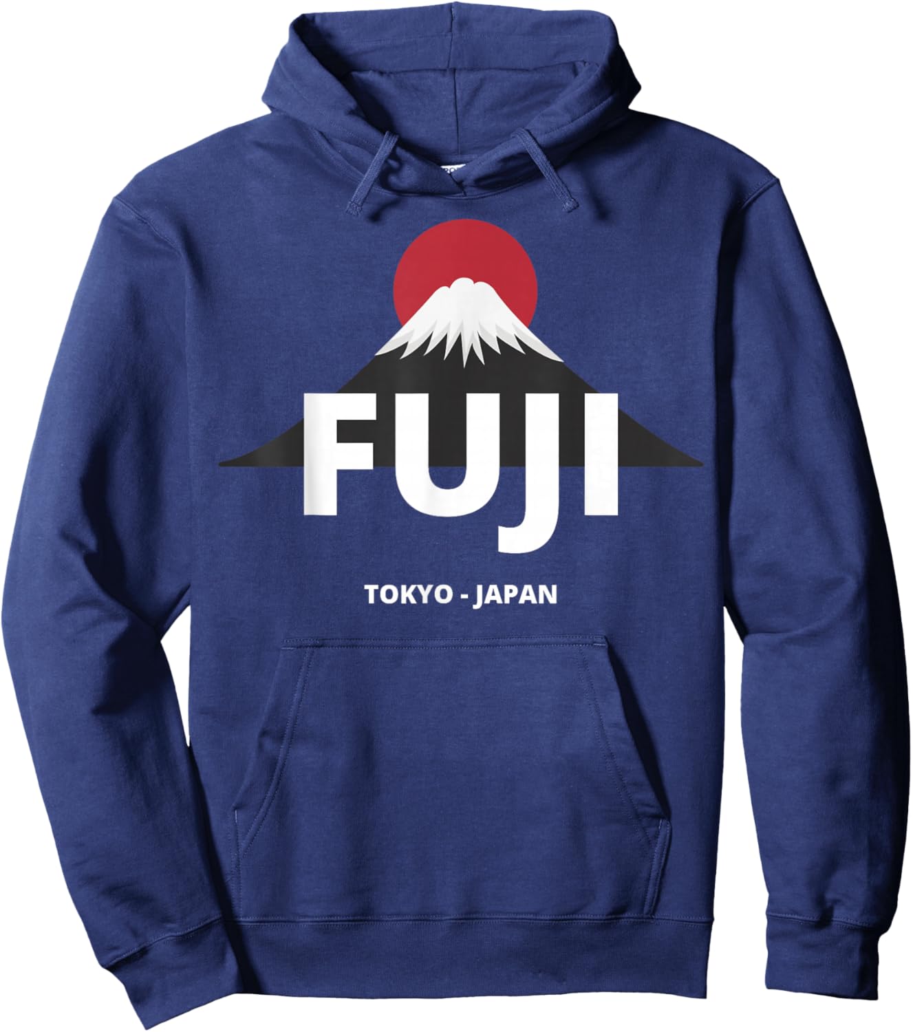 Retro Mount Fuji Japan Japanese Tradittional Graphic Hoodie - Hoodie | Navy