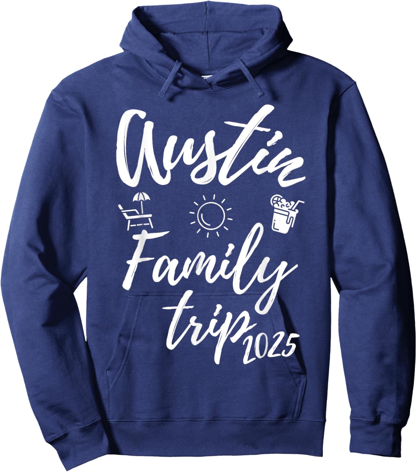 Austin Family Trip 2025 Texas Vacation Fun Matching Travel Hoodie - Hoodie | Navy