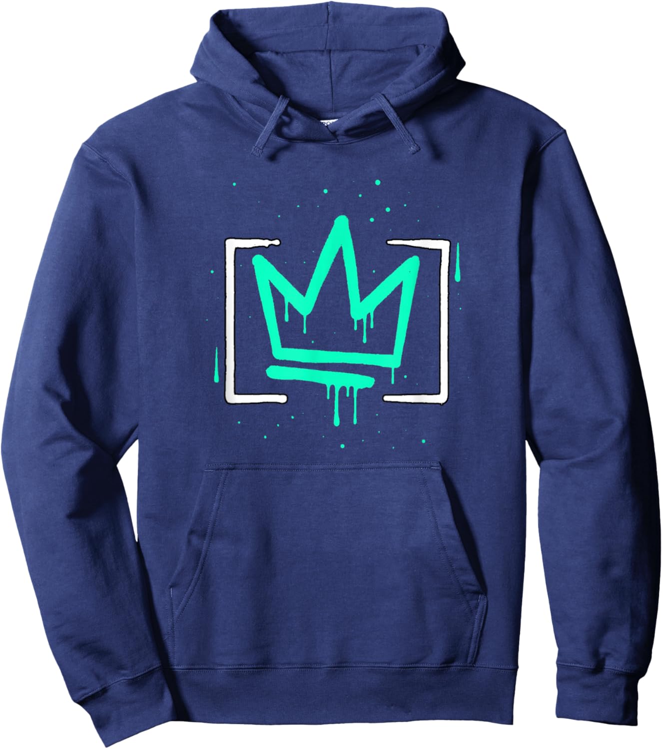 Light Teal Aqua Color Neighbourhood Royalty Teal Aqua Hoodie - Hoodie | Navy