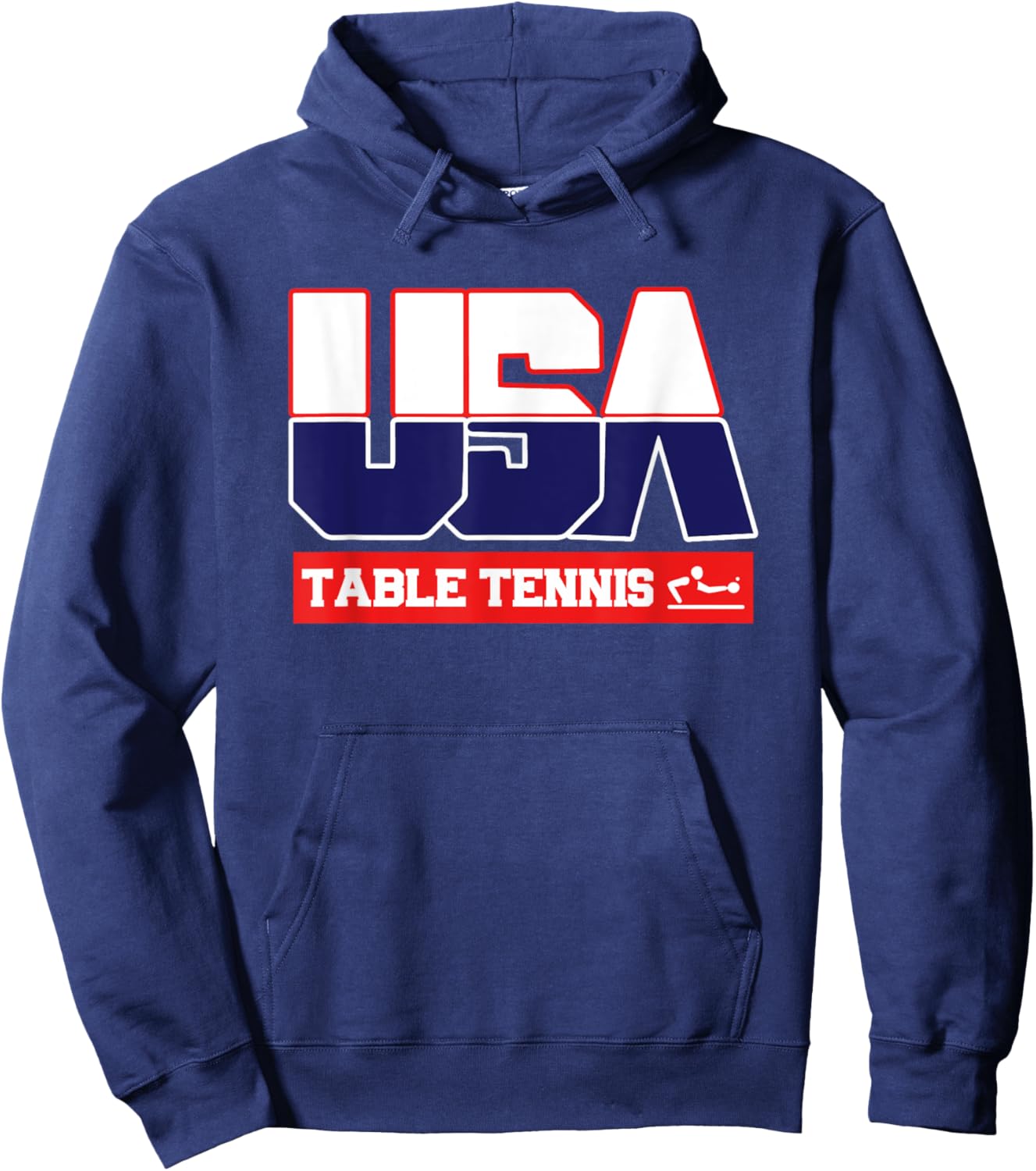 USA Team Table Tennis - men & women American sports Hoodie - Hoodie | Navy