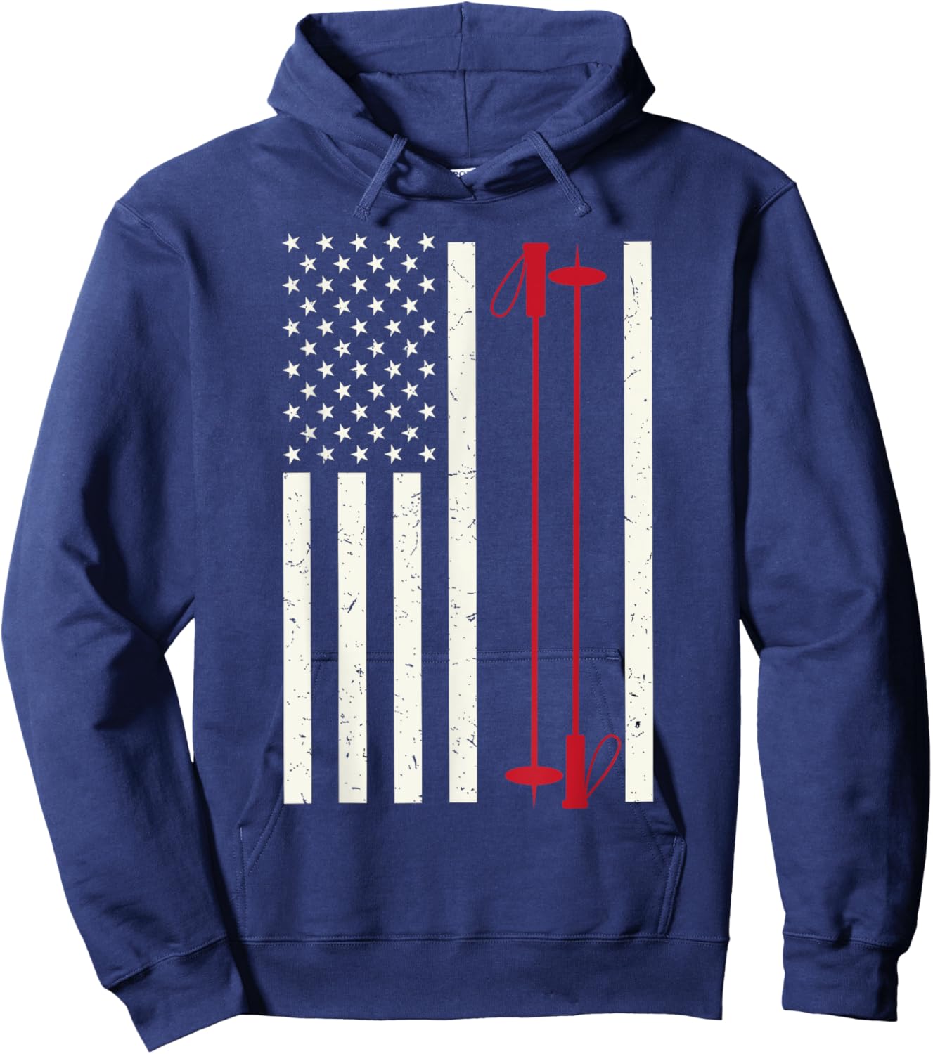 Cool Skiing Art Women Skiing Themed Ski Lover Skier Hoodie - Hoodie | Navy