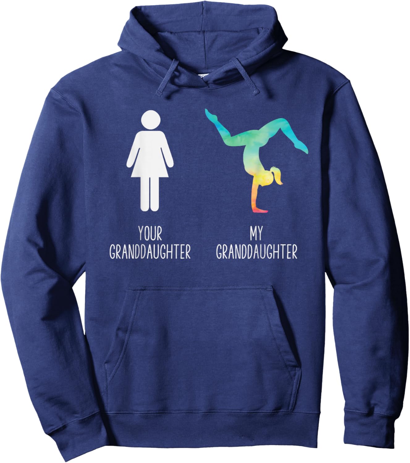 Funny Loud Proud G-Ma G-Pa Of Gymnastic Granddaughter Hoodie - Hoodie | Navy