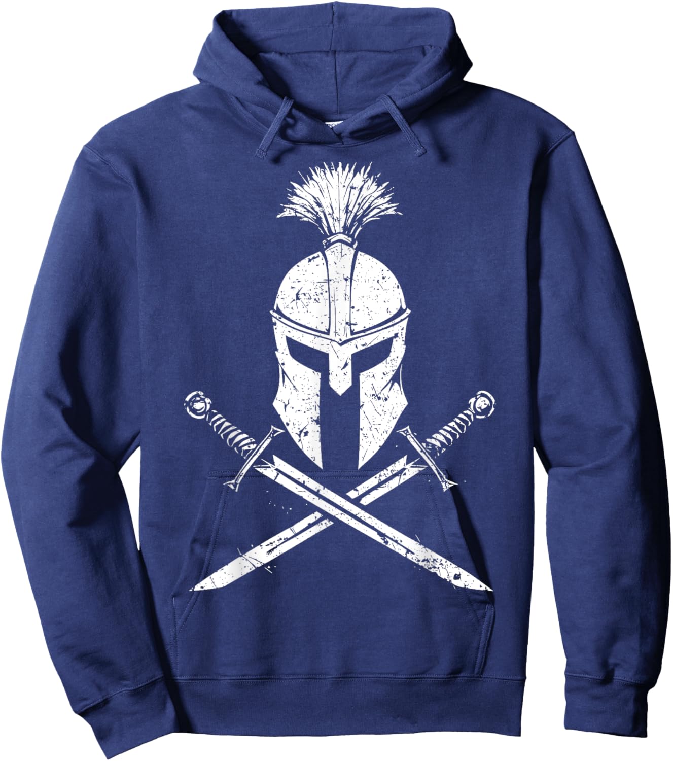 Ancient Roman Legion Grunge Helmet and Swords Art Hoodie - Hoodie | Navy