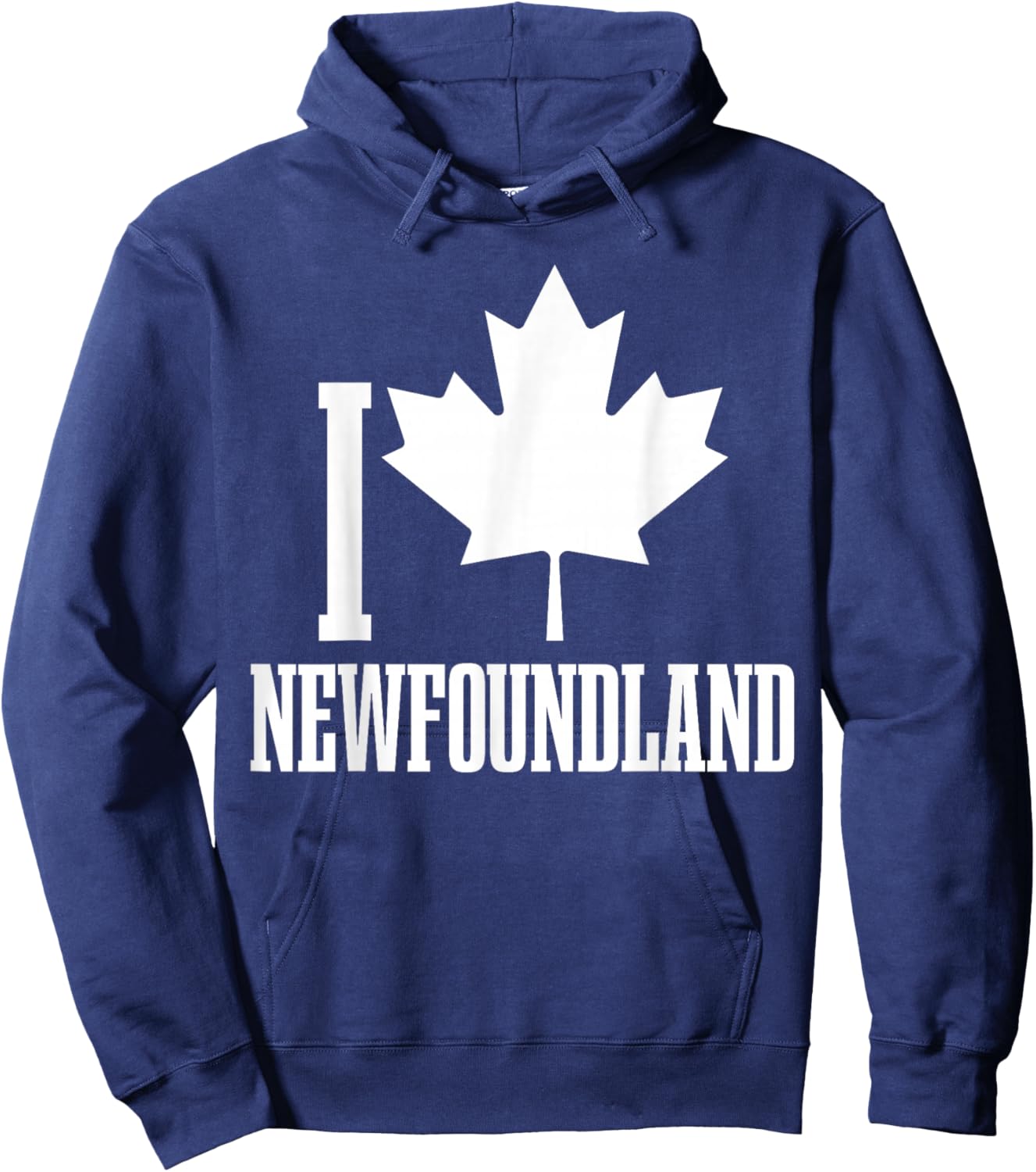 Newfoundland Canada Maple Leaf Red Canadian Flag Pride Hoodie - Hoodie | Navy