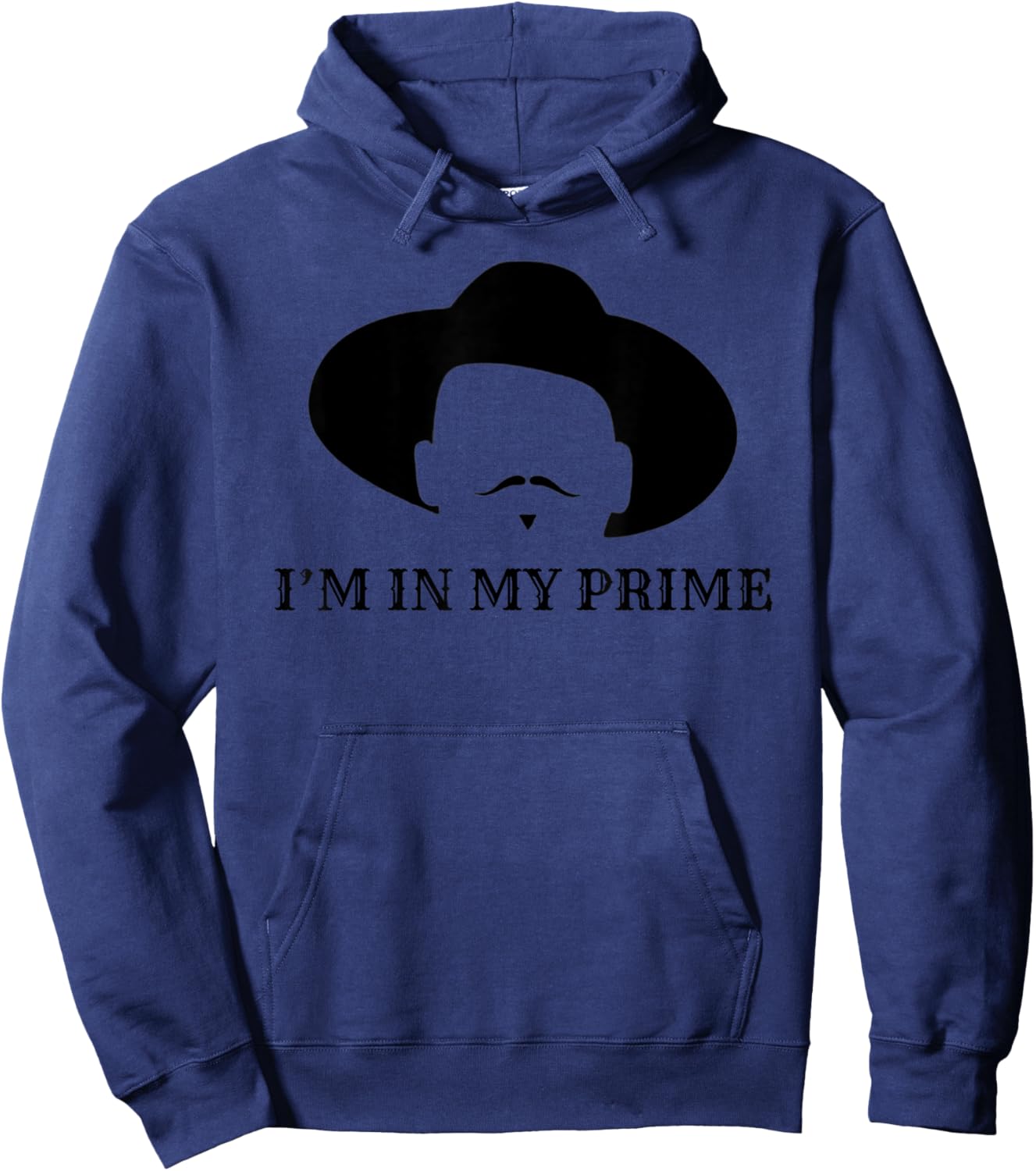 I'm in My Prime -Western Doc Holliday Cowboy Outlaw Mustache Hoodie - Hoodie | Navy