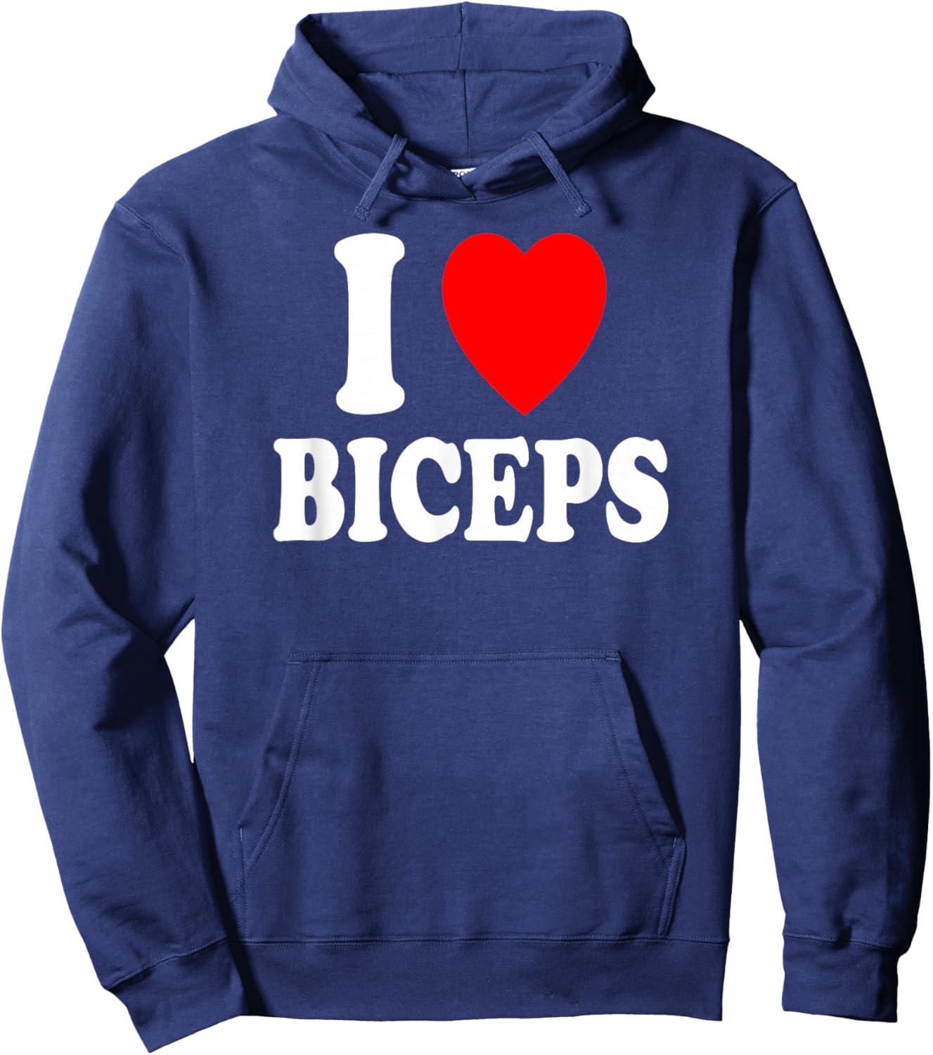 I Heart (Love) Biceps Gym Muscles Lifting Arms Flexing Hoodie - Hoodie | Navy