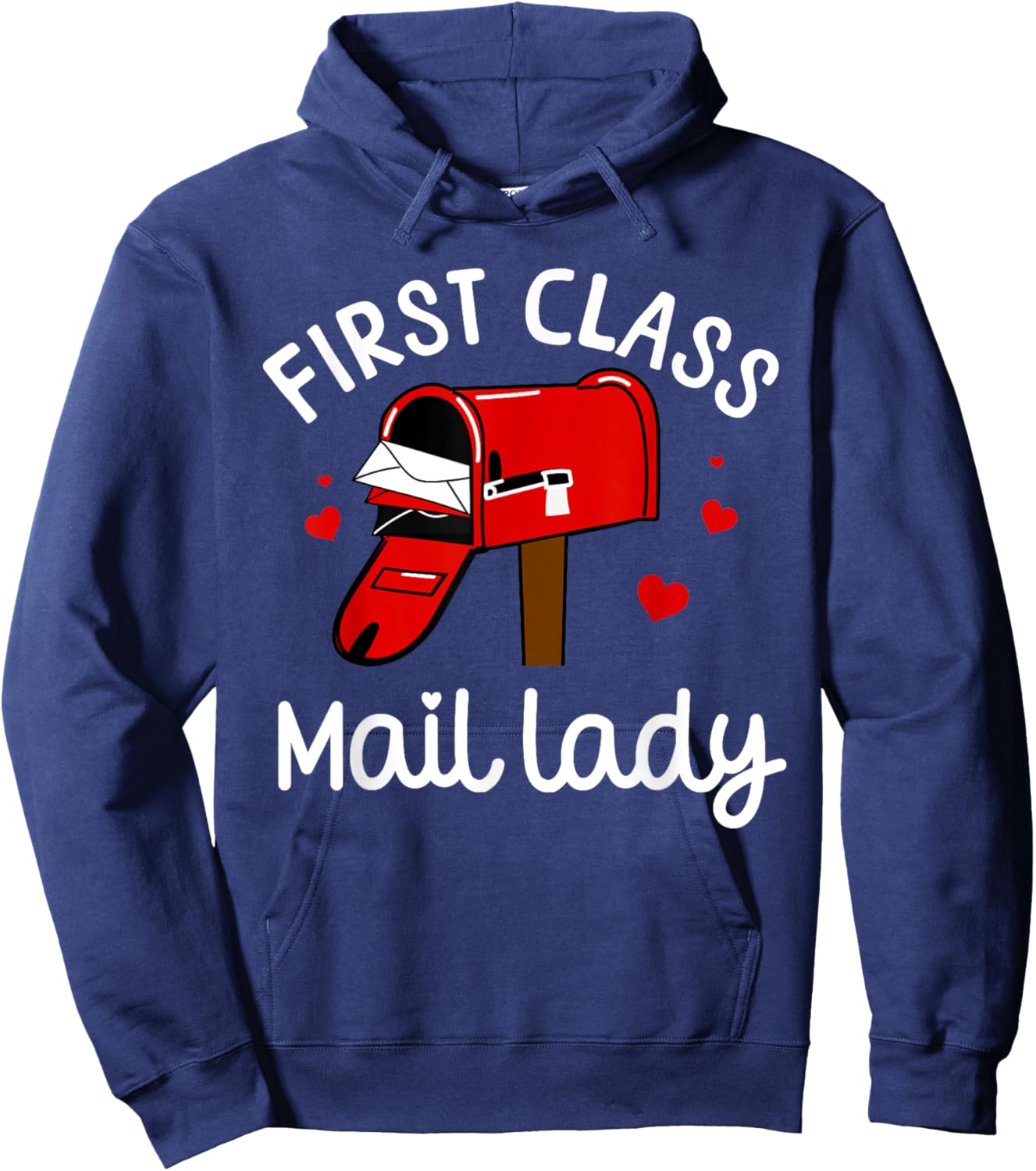 Mail Lady Design Female Mail Carrier Postal Worker Hoodie - Hoodie | Navy