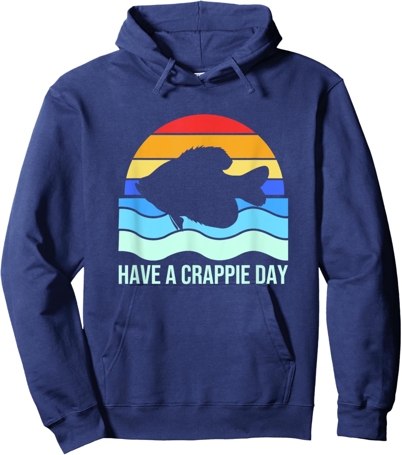 Retro Crappie Fish Fishing Funny Have A Crappie Day Hoodie - Hoodie | Navy