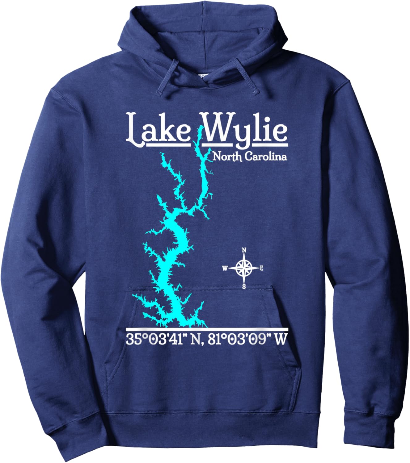 Lake Wylie - North Carolina Hoodie - Hoodie | Navy