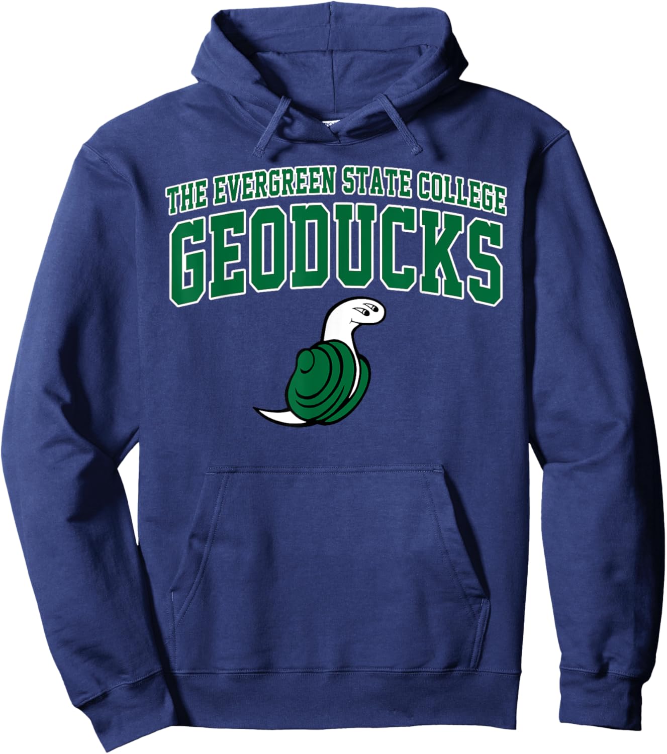 Evergreen State College Geoducks Arch Vintage Sports Design Hoodie - Hoodie | Navy