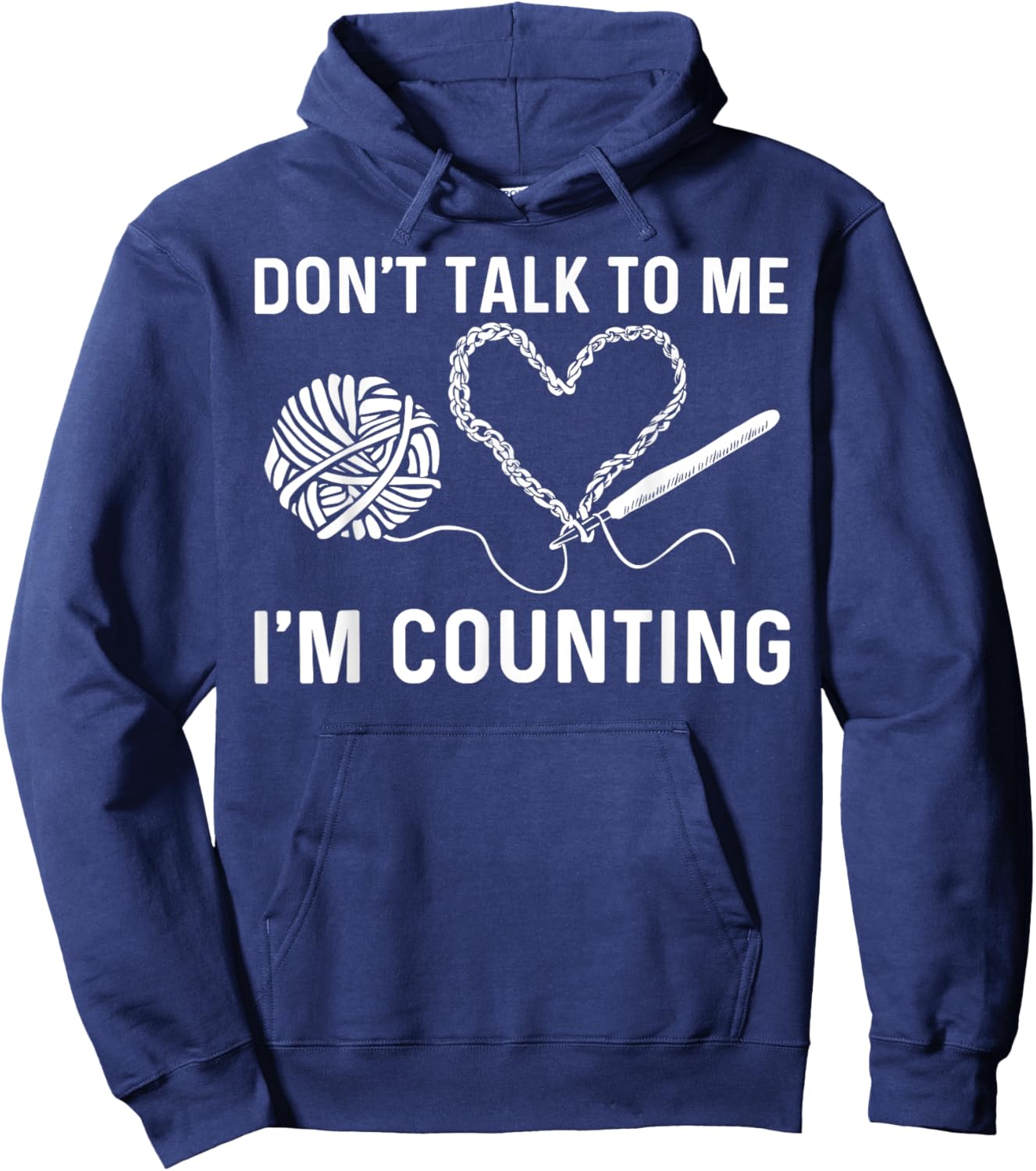 Funny Crocheting Art Women Crocheter Crochet Lover Hoodie - Hoodie | Navy