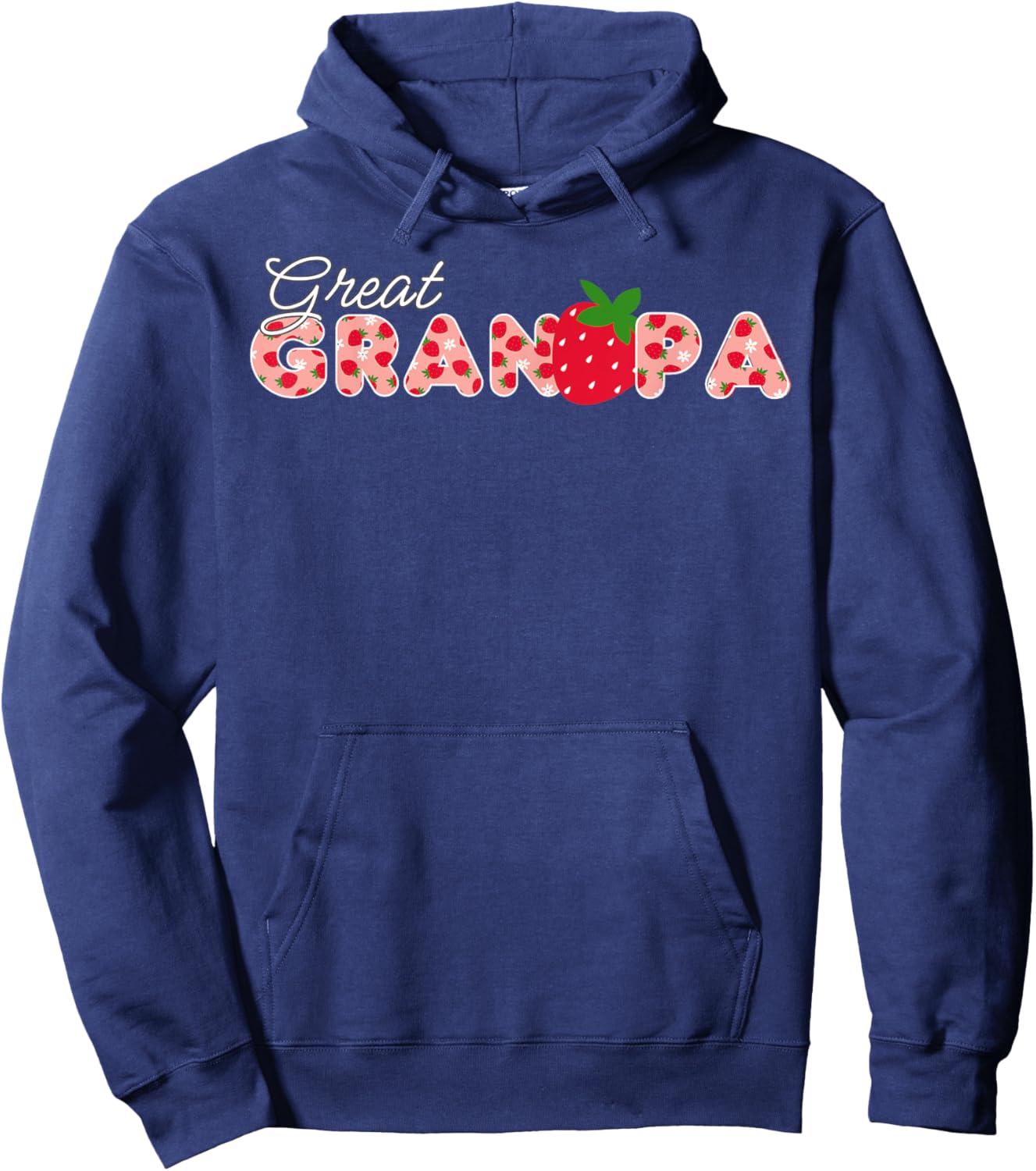 Great Grandpa Strawberry First Birthday Funny Strawberry Hoodie - Hoodie | Navy