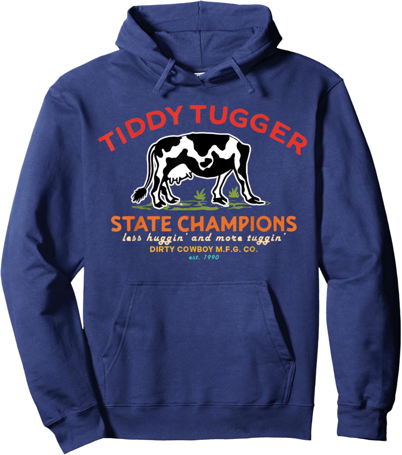 Tugger Tiddy State Champions Funny Hoodie - Hoodie | Navy