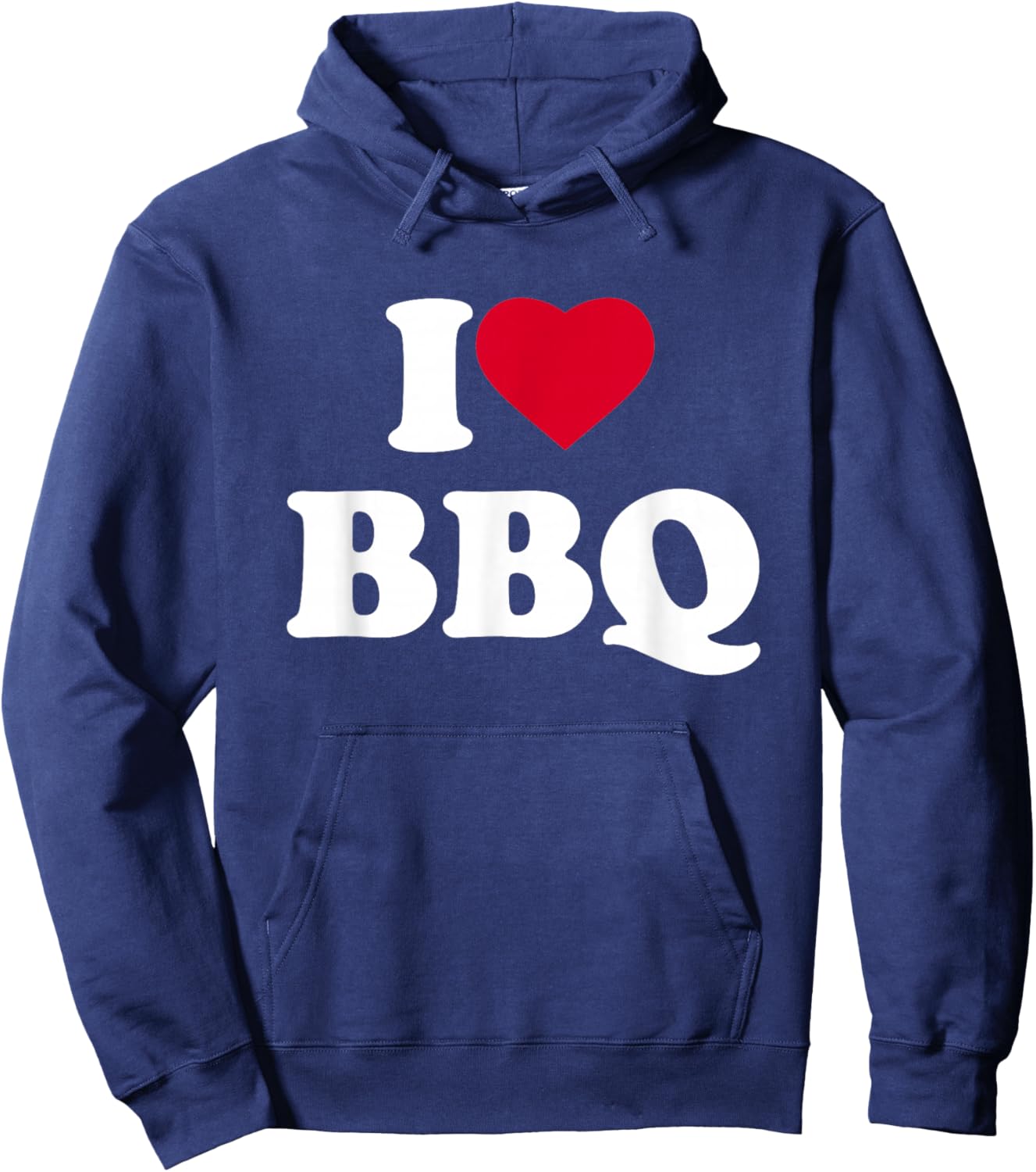 I Love BBQ I Heart BBQ Lover Barbecue Barbeque Hoodie - Hoodie | Navy