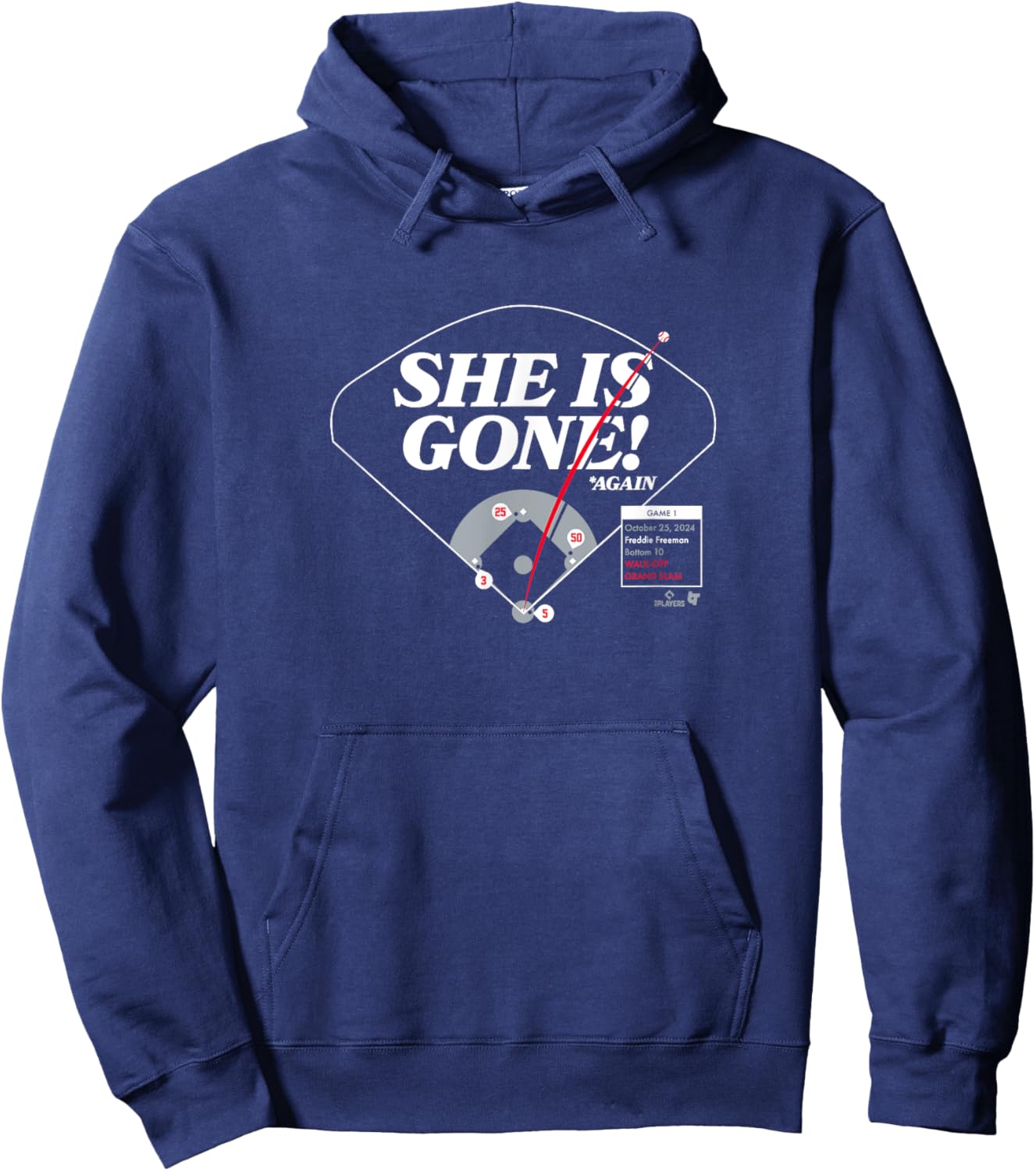 Freddie Freeman - She is Gone - Los Angeles Baseball Hoodie - Hoodie | Navy