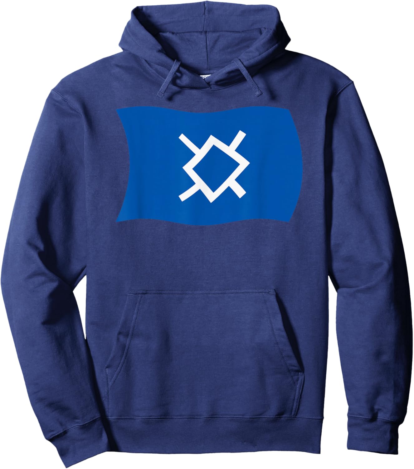 Wavy Flag Northern Cheyenne Native American Little Big Horn Hoodie - Hoodie | Navy