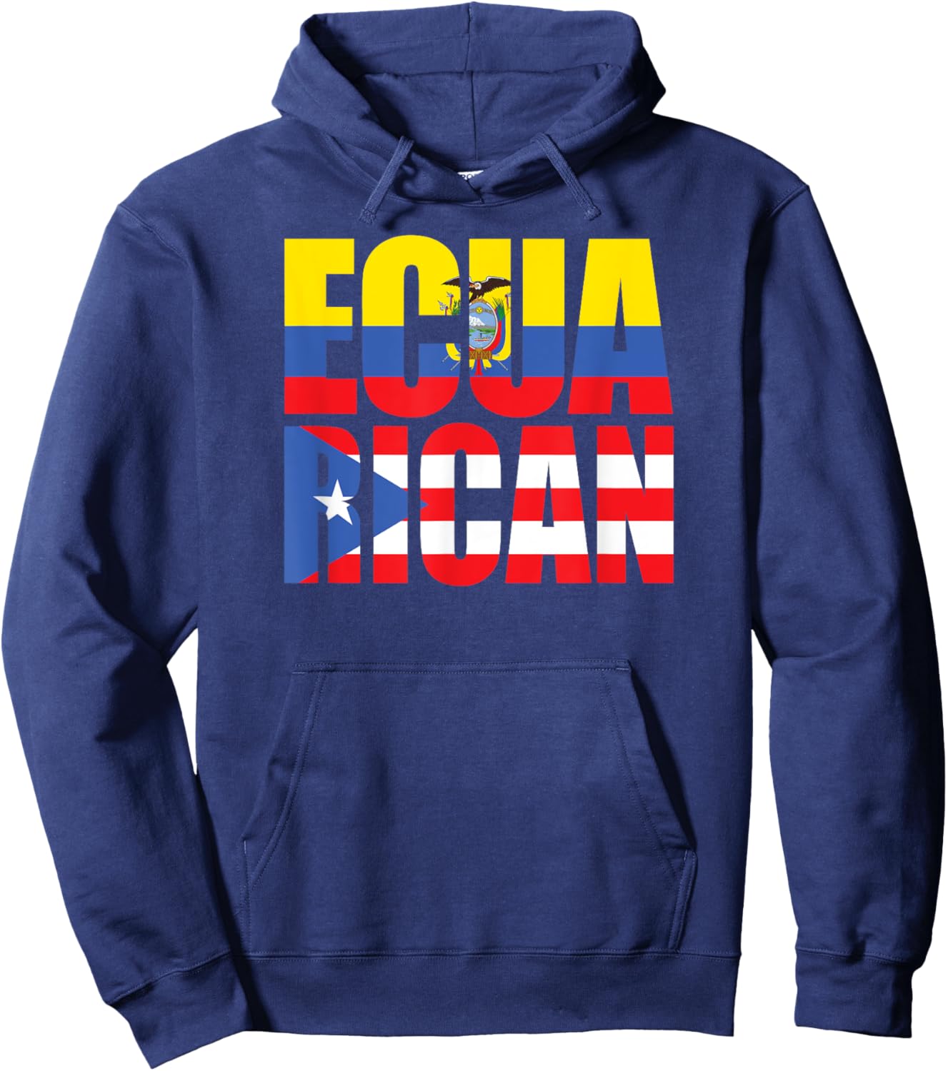 Ecuadorian Puerto Rican Flag EcuaRican Ecuador Puerto Rico Hoodie - Hoodie | Navy