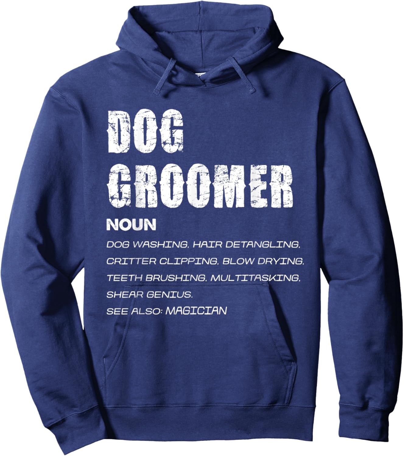 Dog Groomer Noun Dog Washing Shear Genius Men Women Kids Hoodie - Hoodie | Navy
