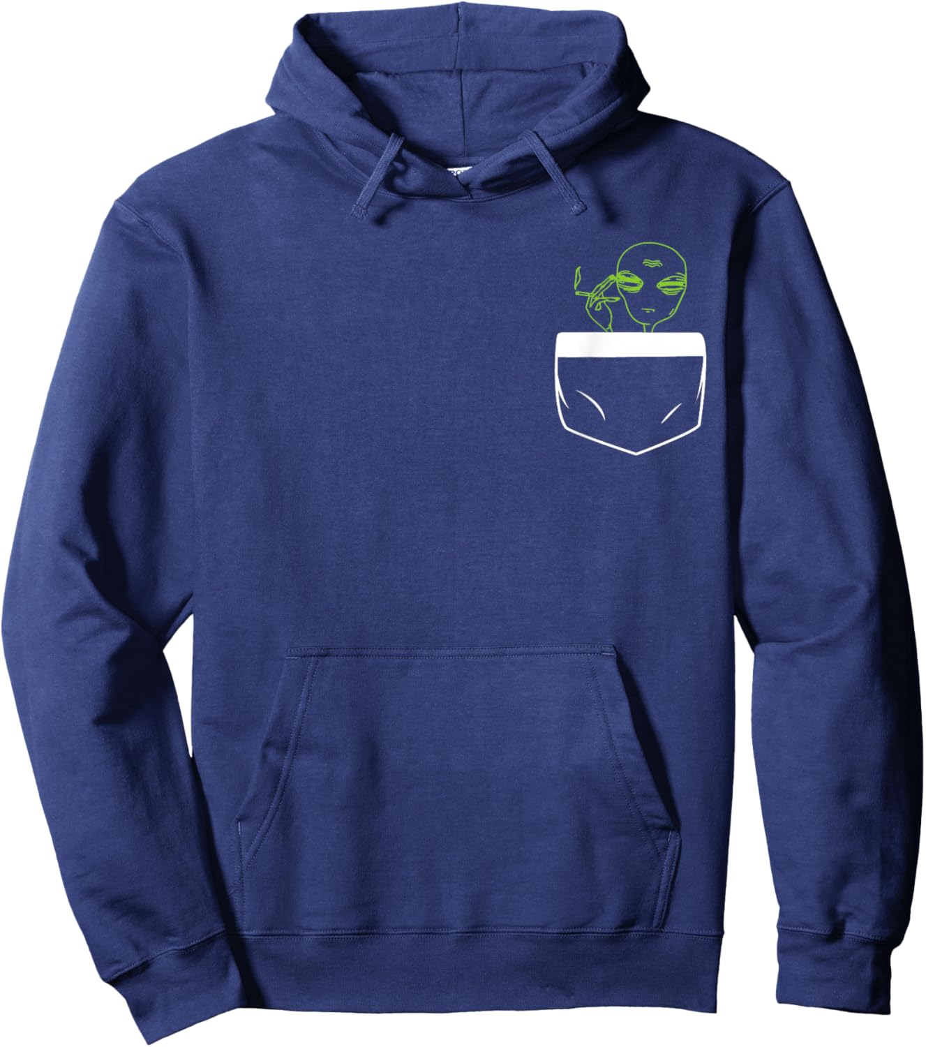 Retro Alien Pocket UFO Extraterrestrial Space Women Hoodie - Hoodie | Navy
