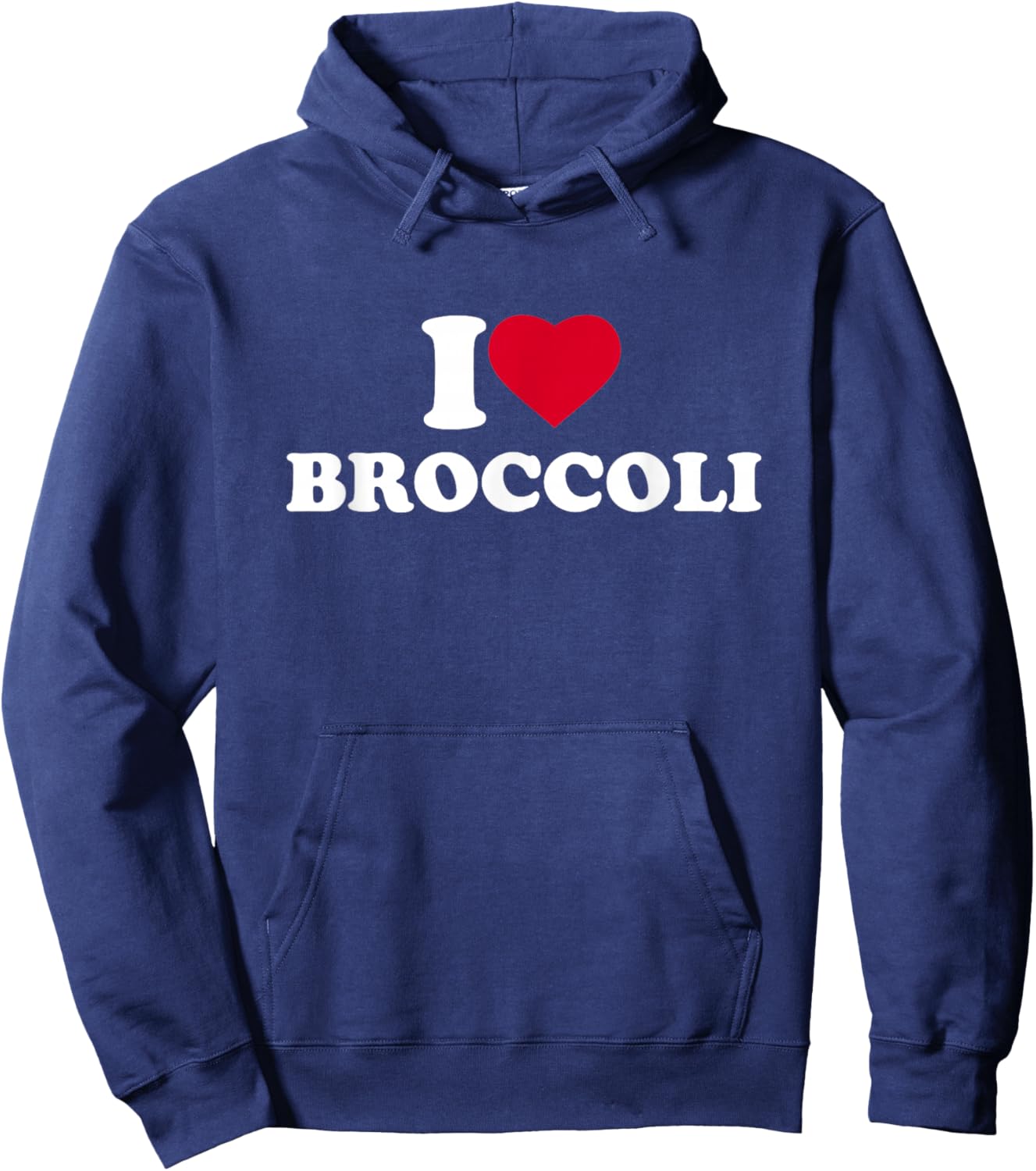 I Love Broccoli I Heart Broccoli Lover Vegetables Vegan Hoodie - Hoodie | Navy