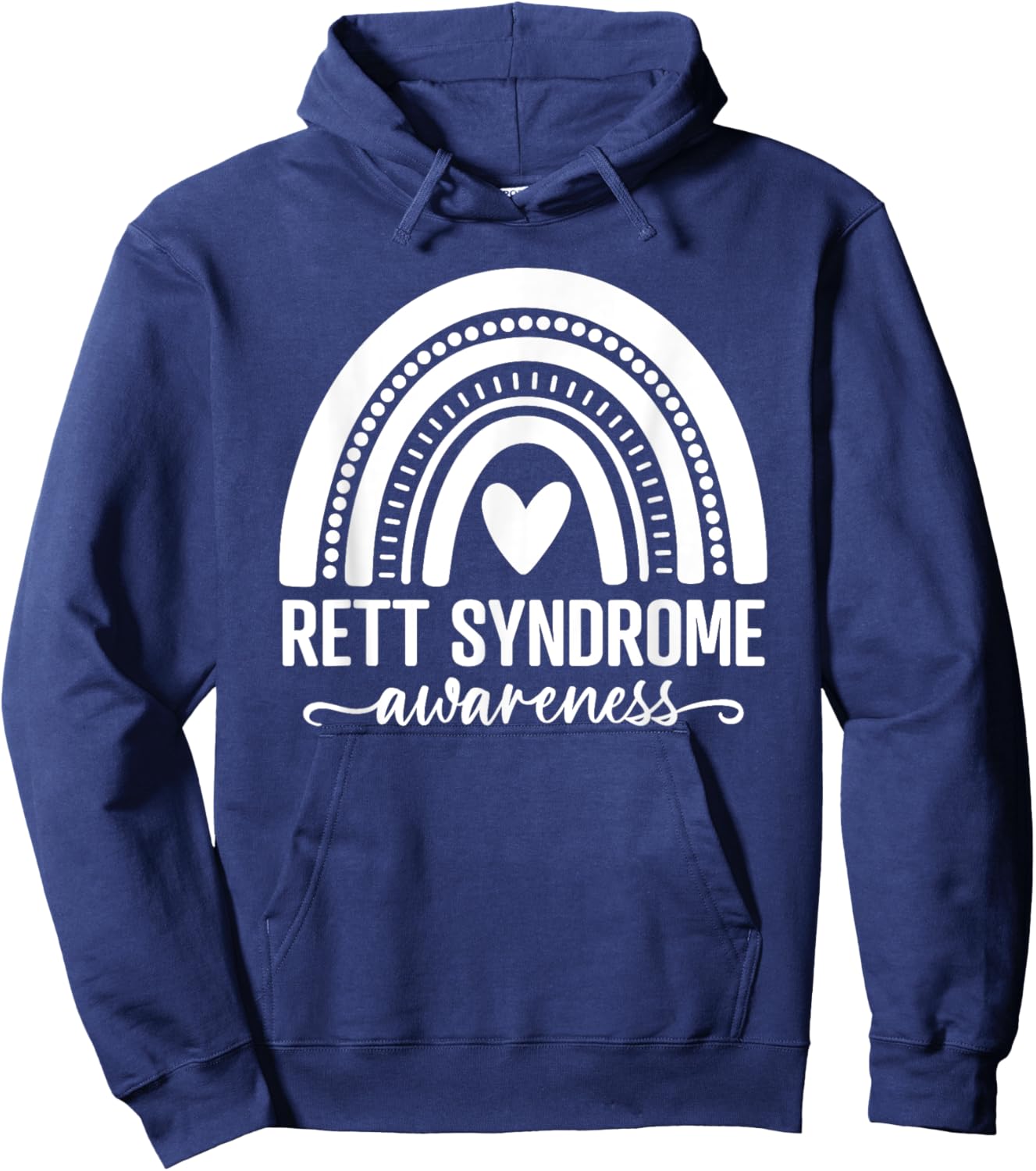 We Wear Purple Rett Syndrome Awareness Month Hoodie - Hoodie | Navy