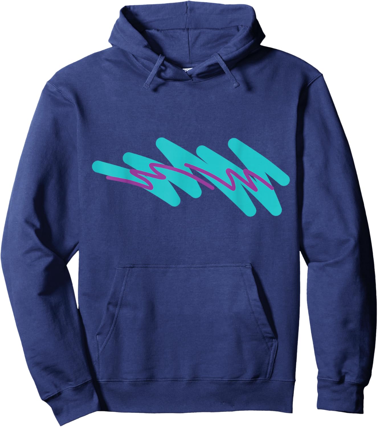 Nostalgic 90's Minimal Jazzy Paper Cup Vaporwave Hoodie - Hoodie | Navy