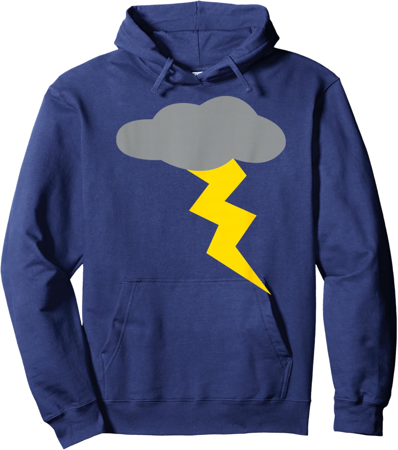 Thunder Cloud With Lighting Hoodie - Hoodie | Navy