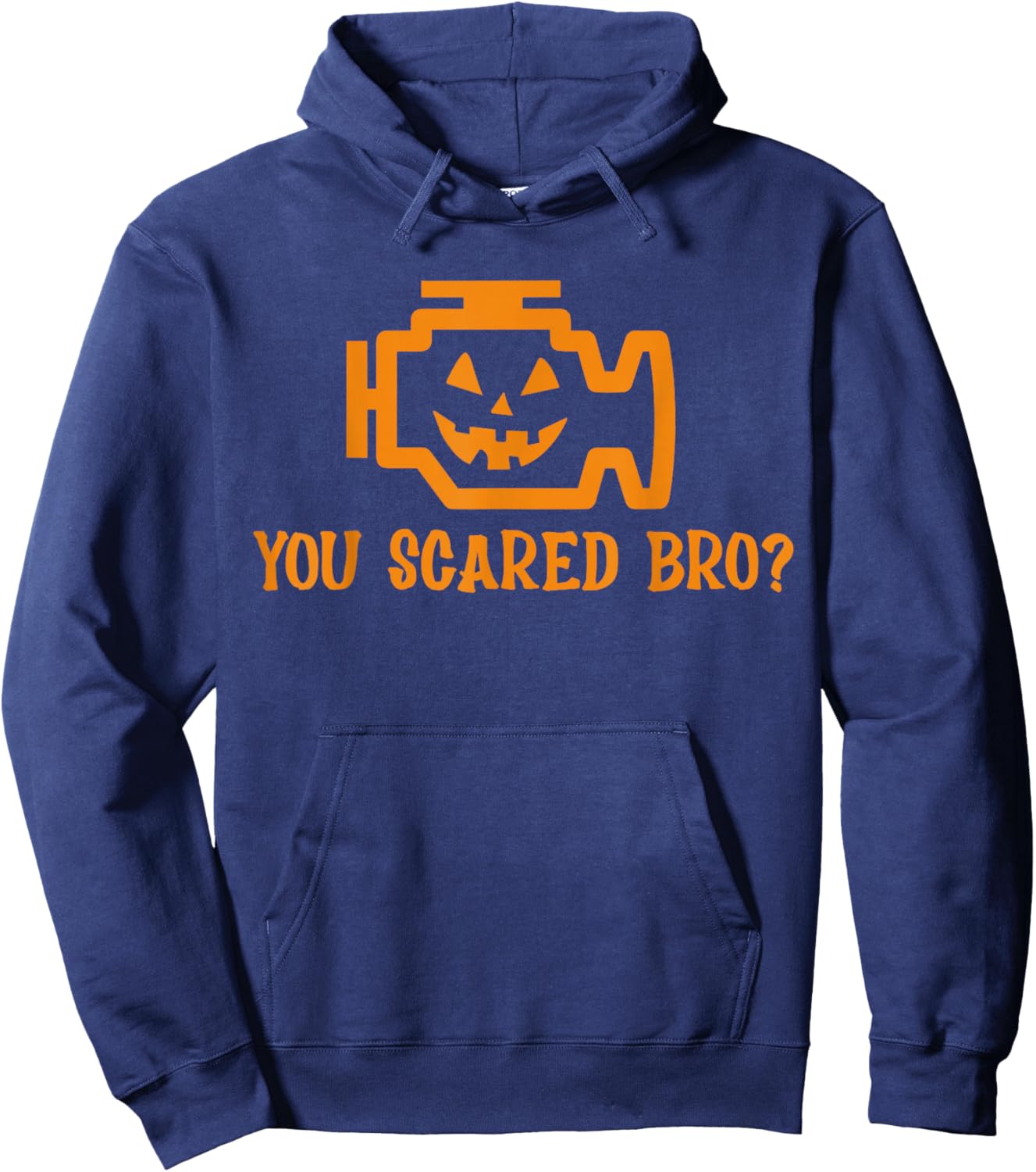 Halloween Car Mechanic Funny Joke Check Engine Hoodie - Hoodie | Navy