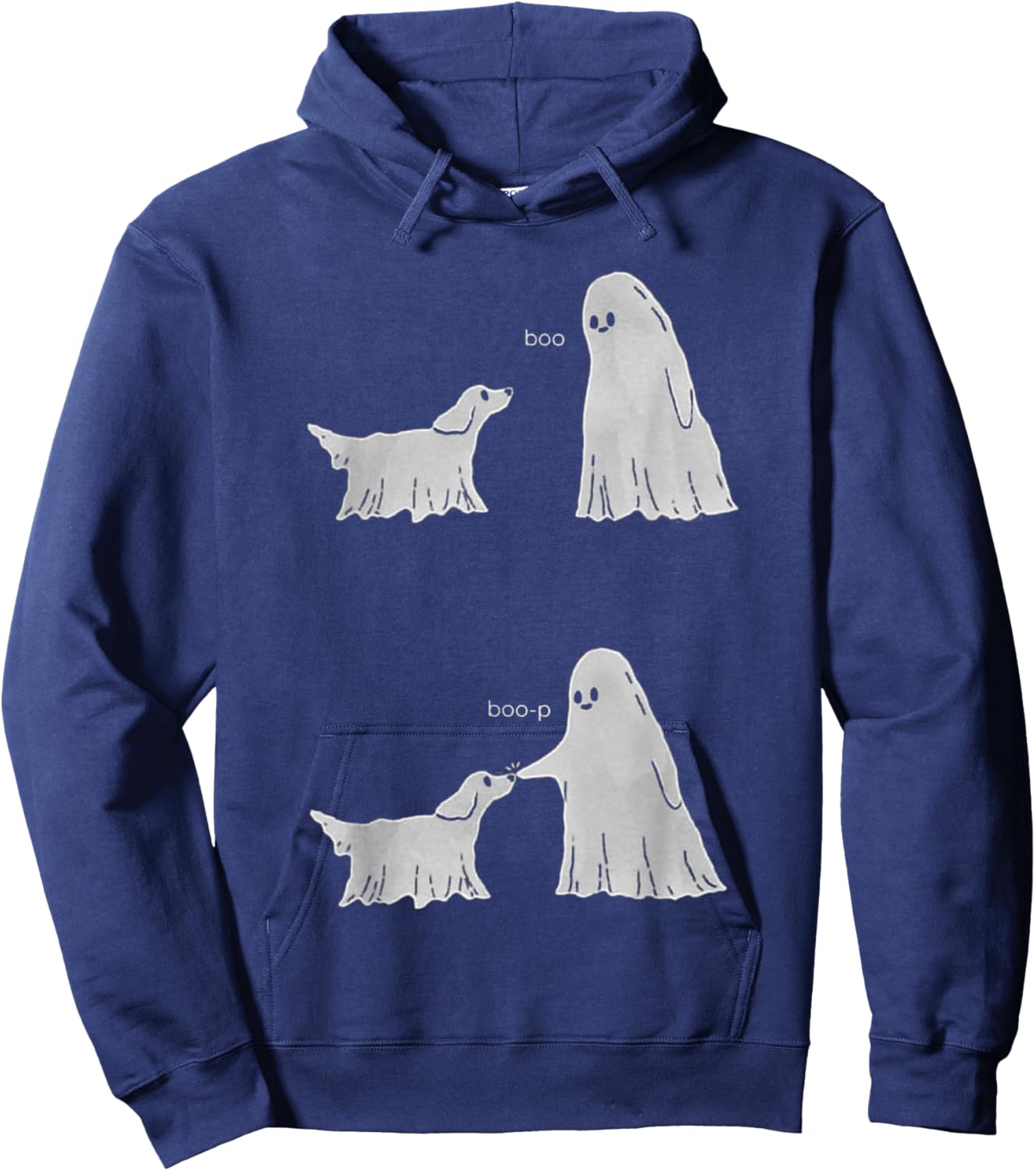 Boo Boo-p Ghost Dog Halloween Hoodie - Hoodie | Navy