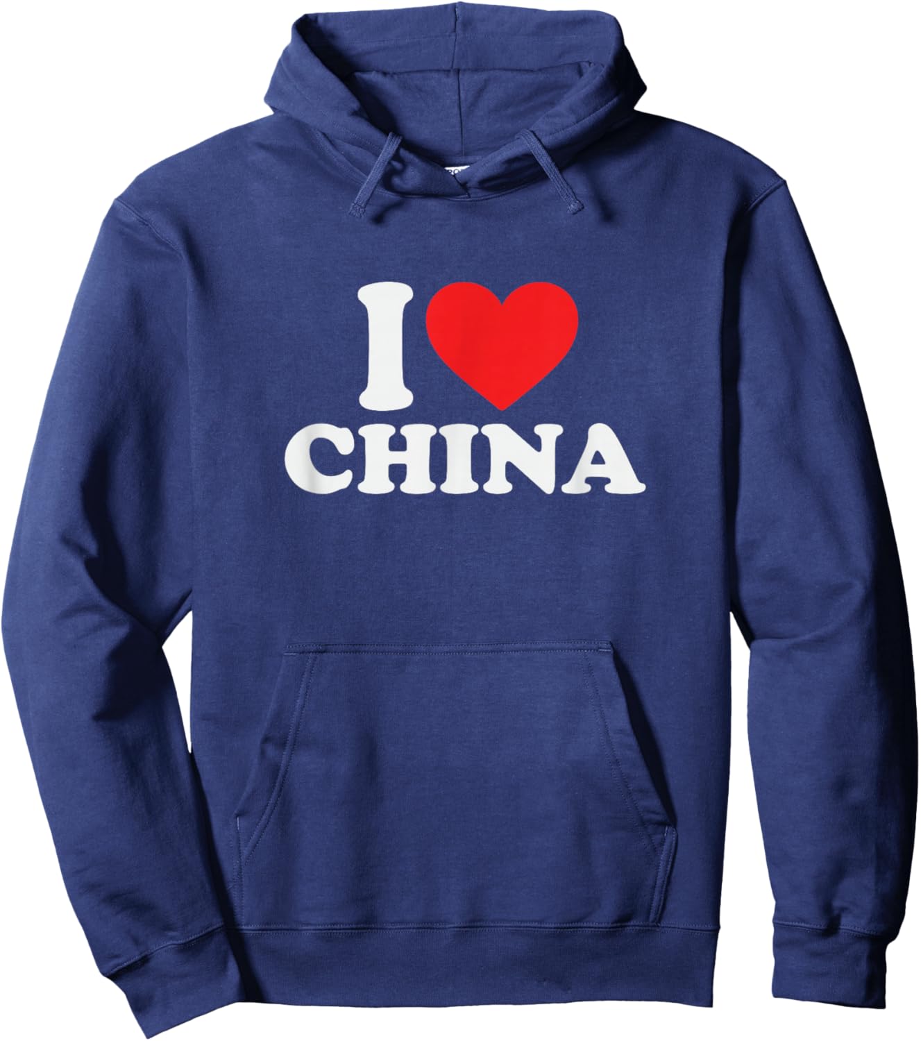 I Love China Red Heart Chinese Flag & Stars Love Souvenir Hoodie - Hoodie | Navy