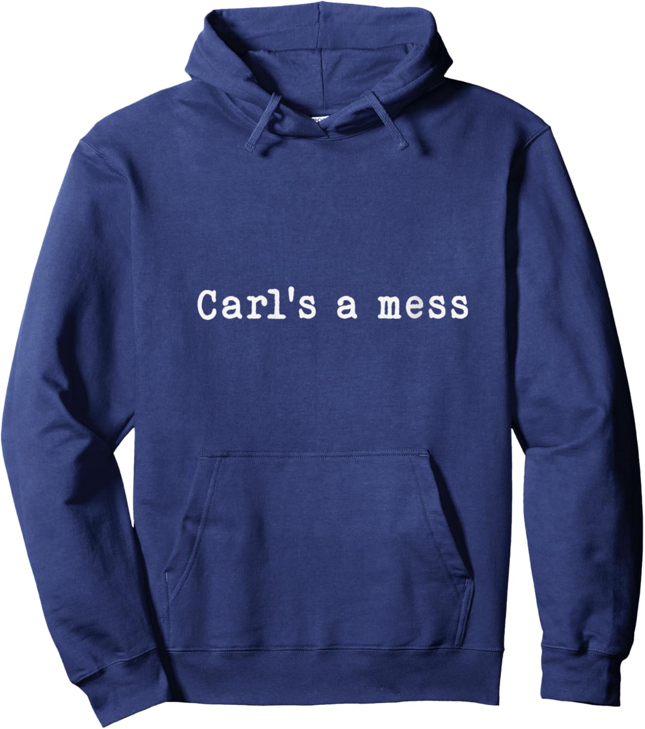 Women's Carl’s A Mess Funny Meme Humor V-Neck Hoodie - Hoodie | Navy