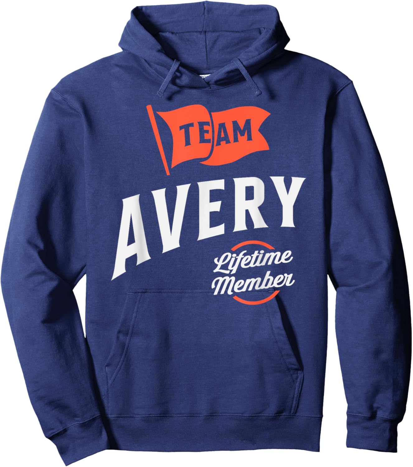 Team Avery Lifetime Member Personalized Name Avery Hoodie - Hoodie | Navy