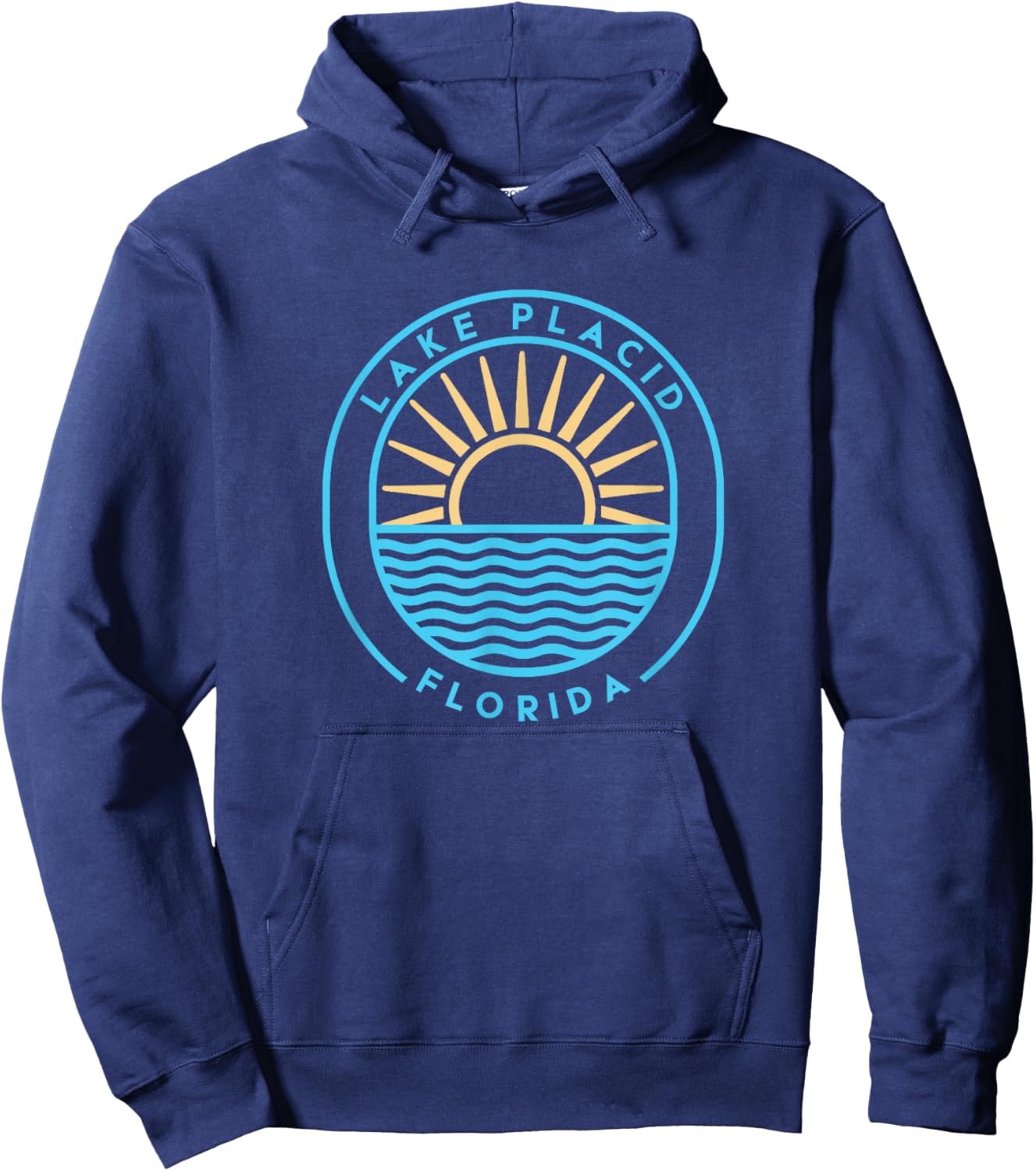 Lake Placid Florida Outdoors Vintage Hoodie - Hoodie | Navy