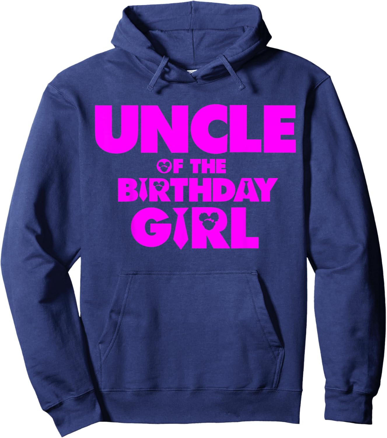 Uncle Of The Birthday Girl Afro Boss Baby Family Bday Party Hoodie - Hoodie | Navy