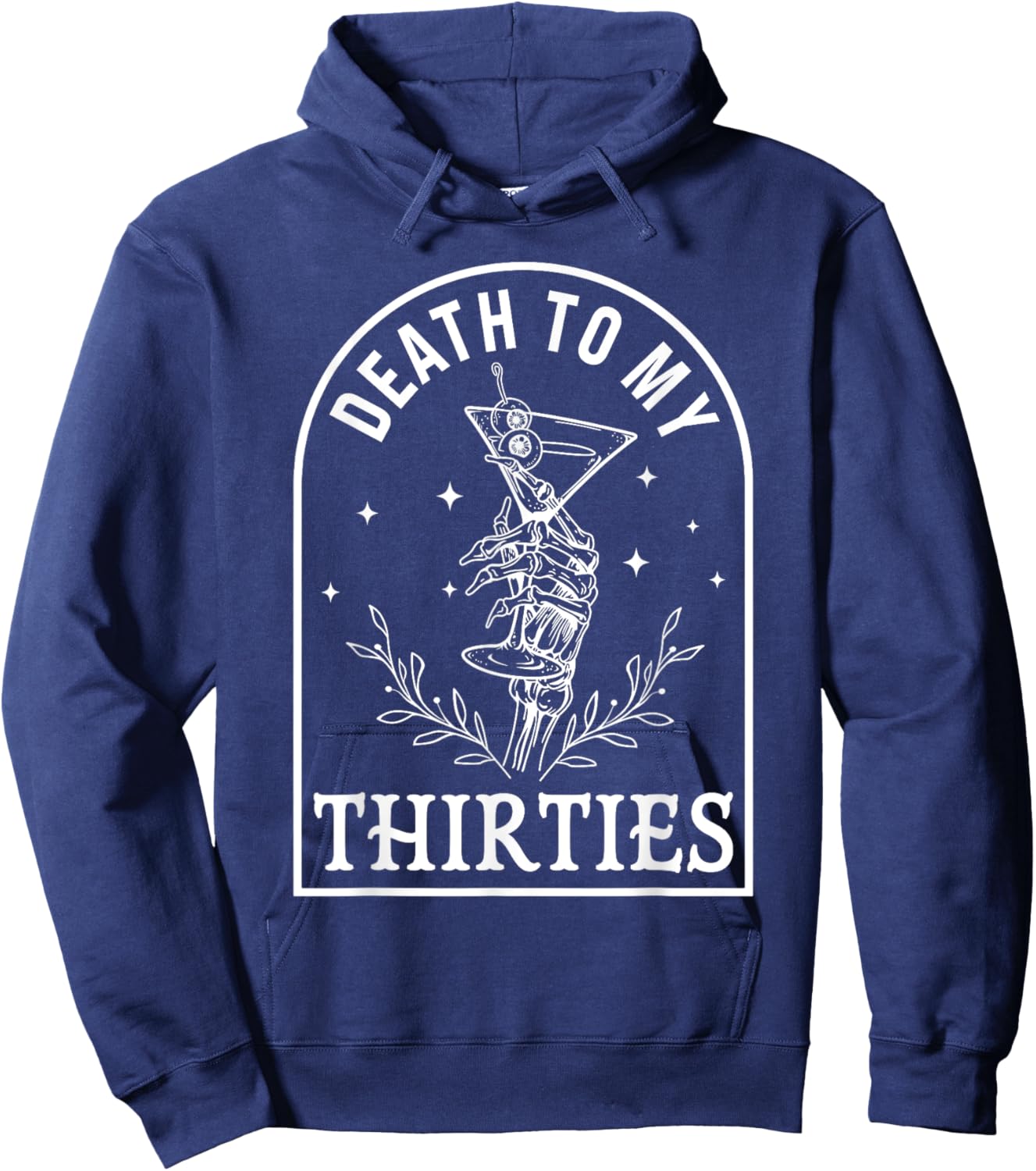 Death To My Thirties 40th Birthday Gothic Halloween Party Hoodie - Hoodie | Navy