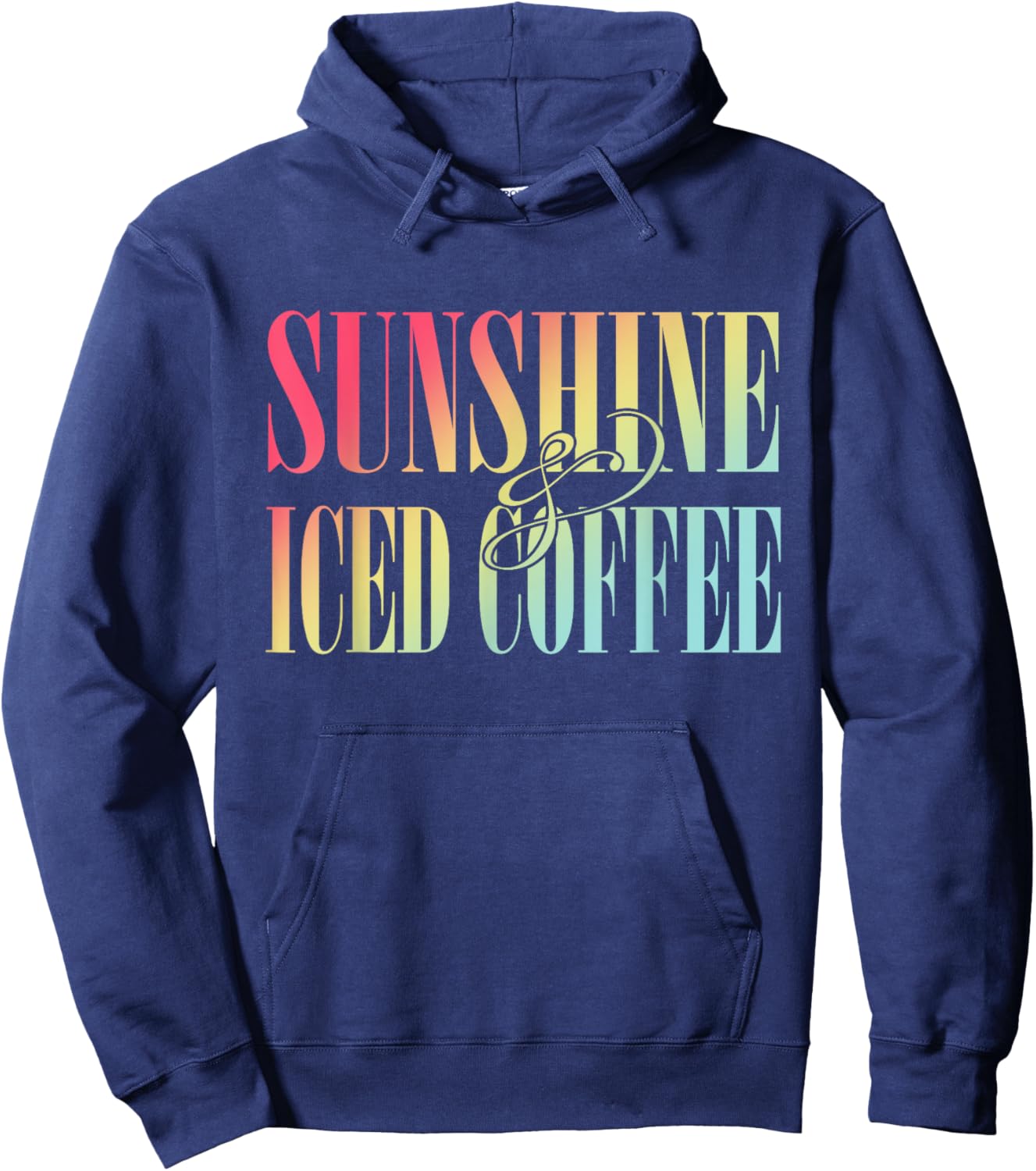 Sunshine And Iced Coffee Summer Apparel Women Hoodie - Hoodie | Navy