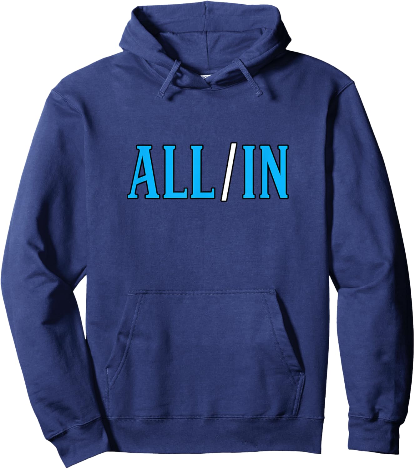 Blue All/in Blue Graphic Hoodie - Hoodie | Navy