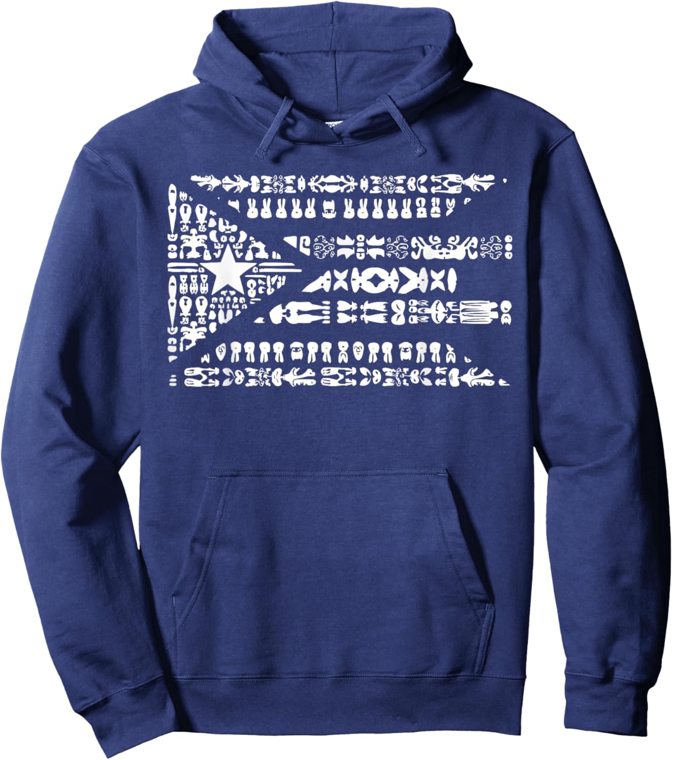 Taino Indian Puerto Rico Pride Boricua Puerto Rican Hoodie - Hoodie | Navy