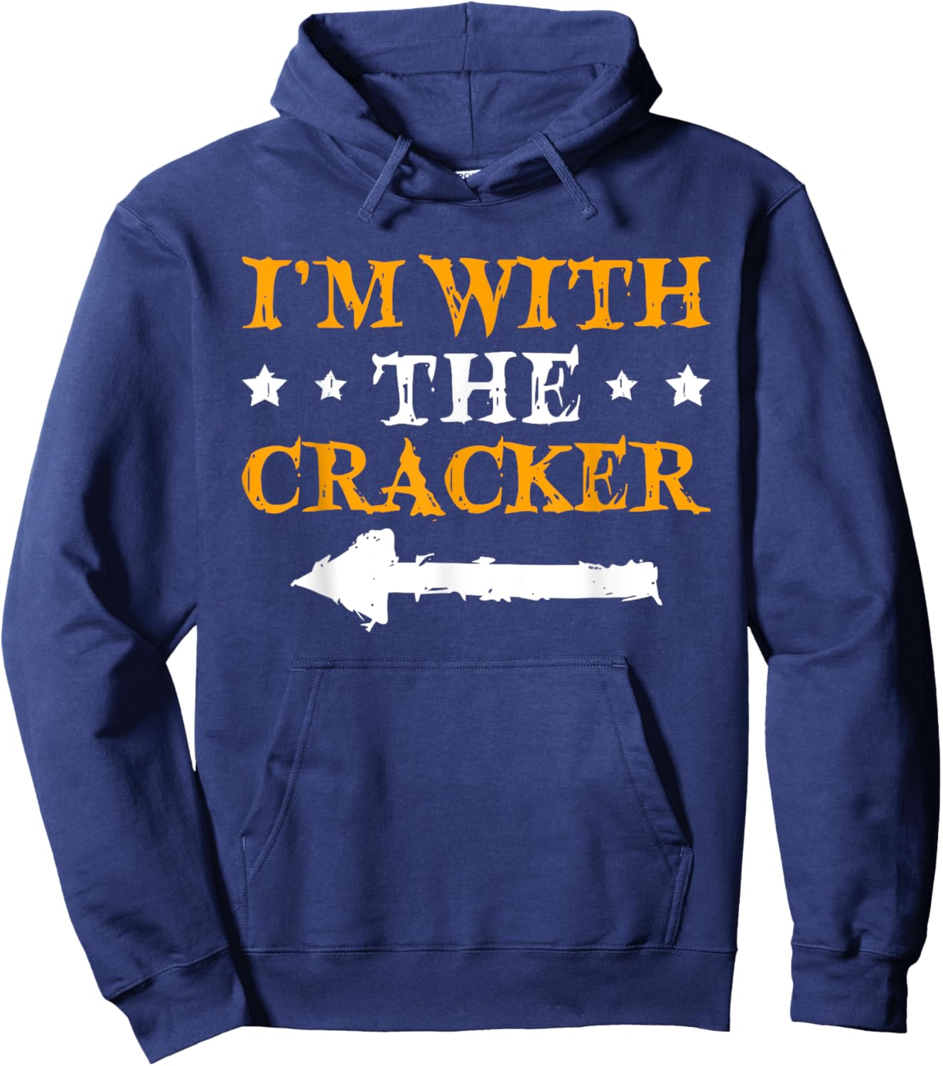 I'm With The Cracker Funny Couple Halloween Hoodie - Hoodie | Navy