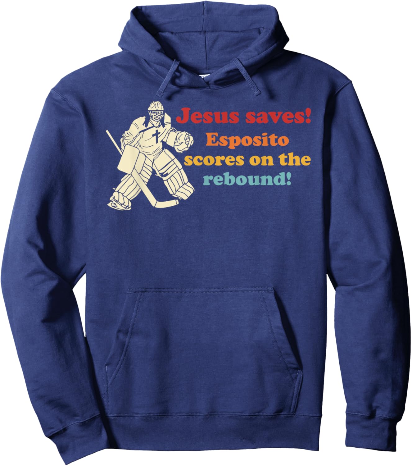 Jesus Saves Esposito Scores On The Rebound Hoodie - Hoodie | Navy