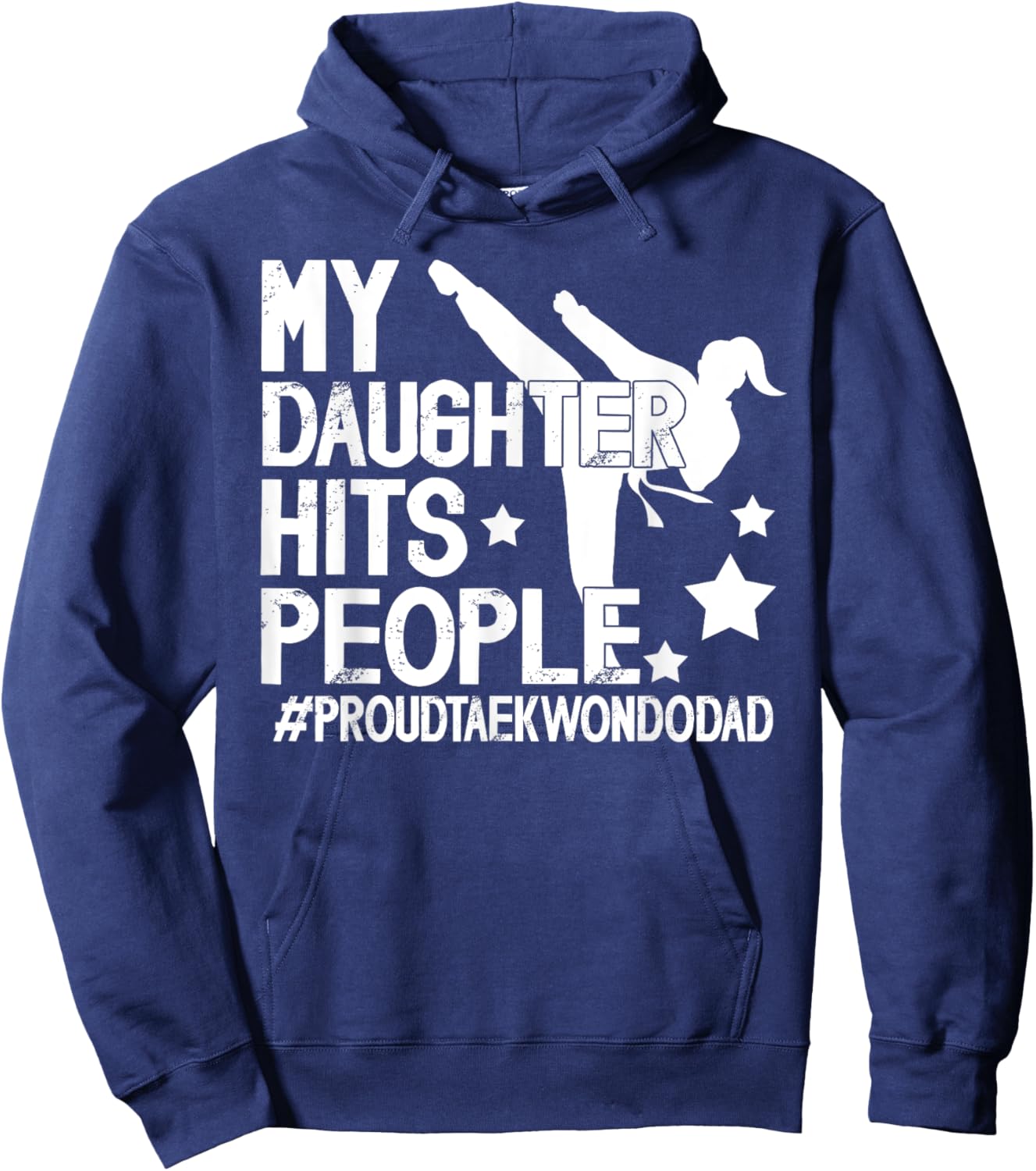 Proud Taekwondo Dad Taekwondo Father Taekwondo Fighter Dad Hoodie - Hoodie | Navy